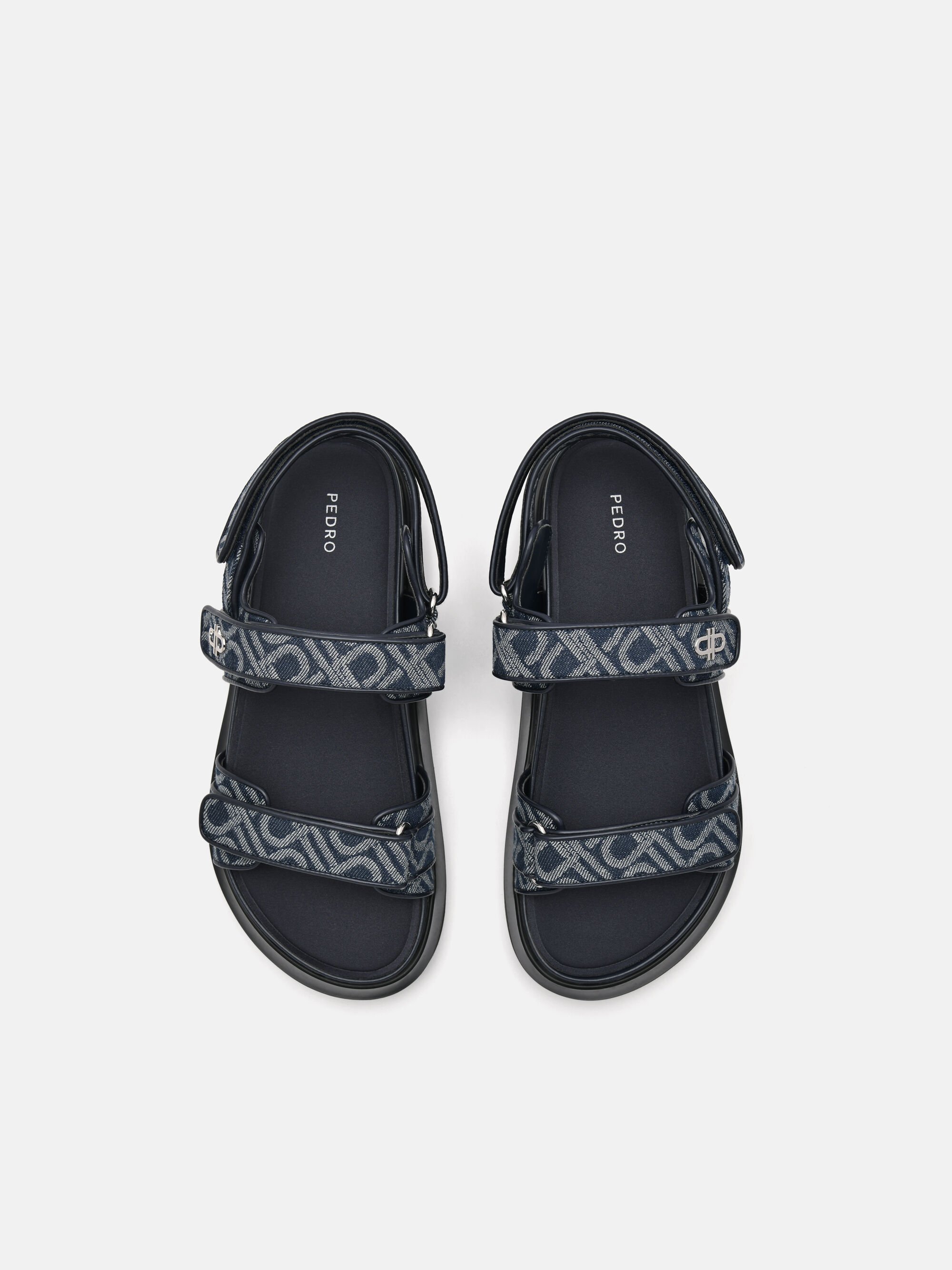 PEDRO Icon Fabric Slingback Sandals, Navy