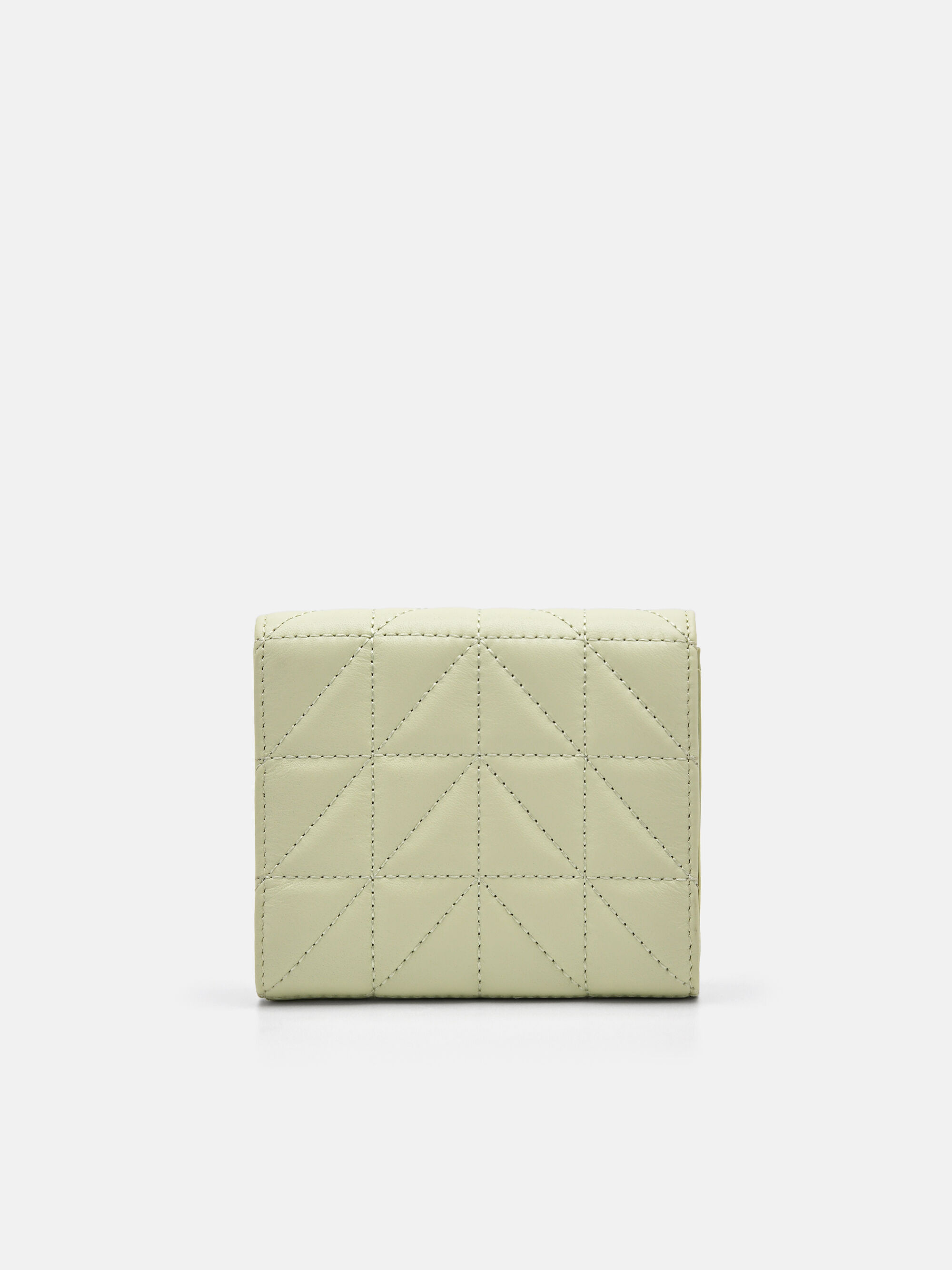PEDRO Icon Leather Tri-Fold Wallet in Pixel, Light Green