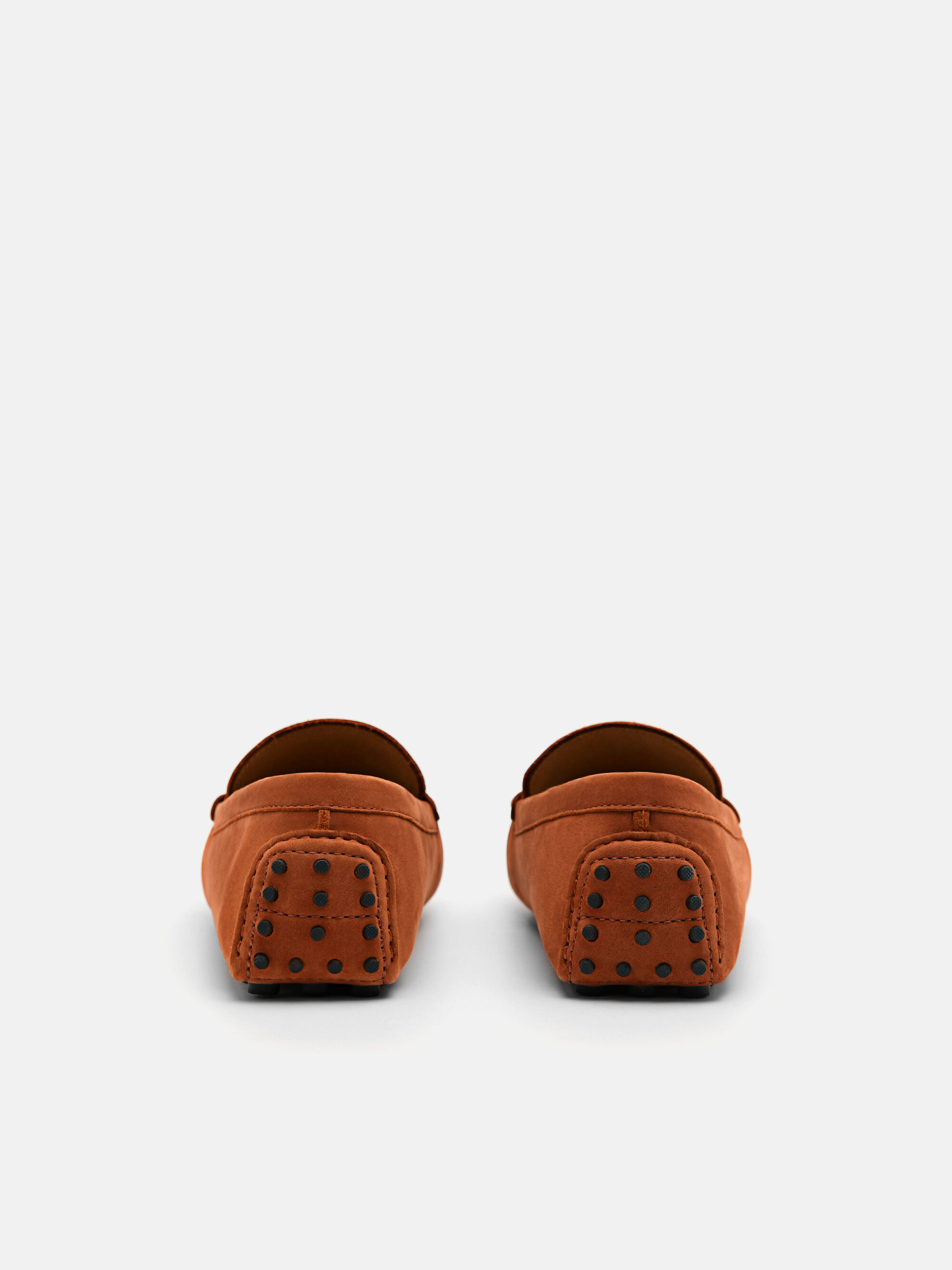 Leather Buckle Driving Shoes, Cognac