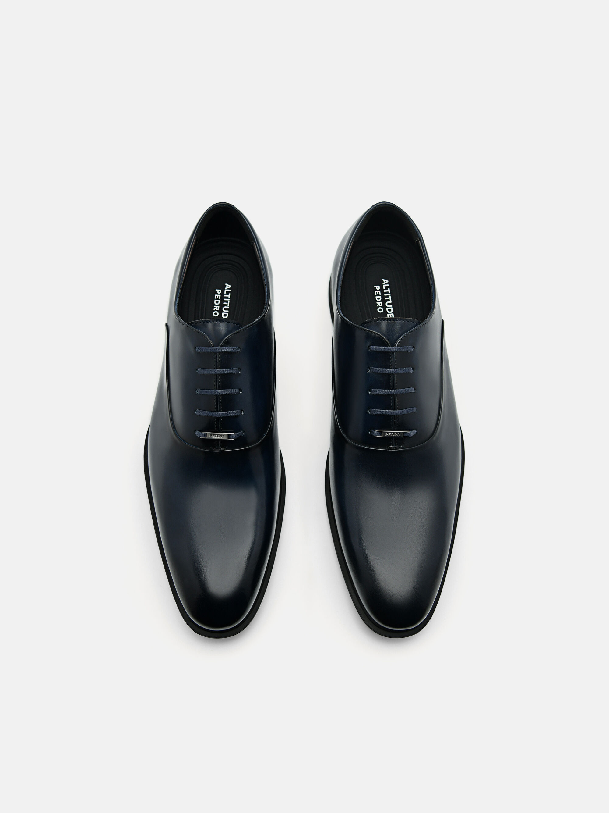 Altitude Lightweight Leather Oxford Shoes, Navy