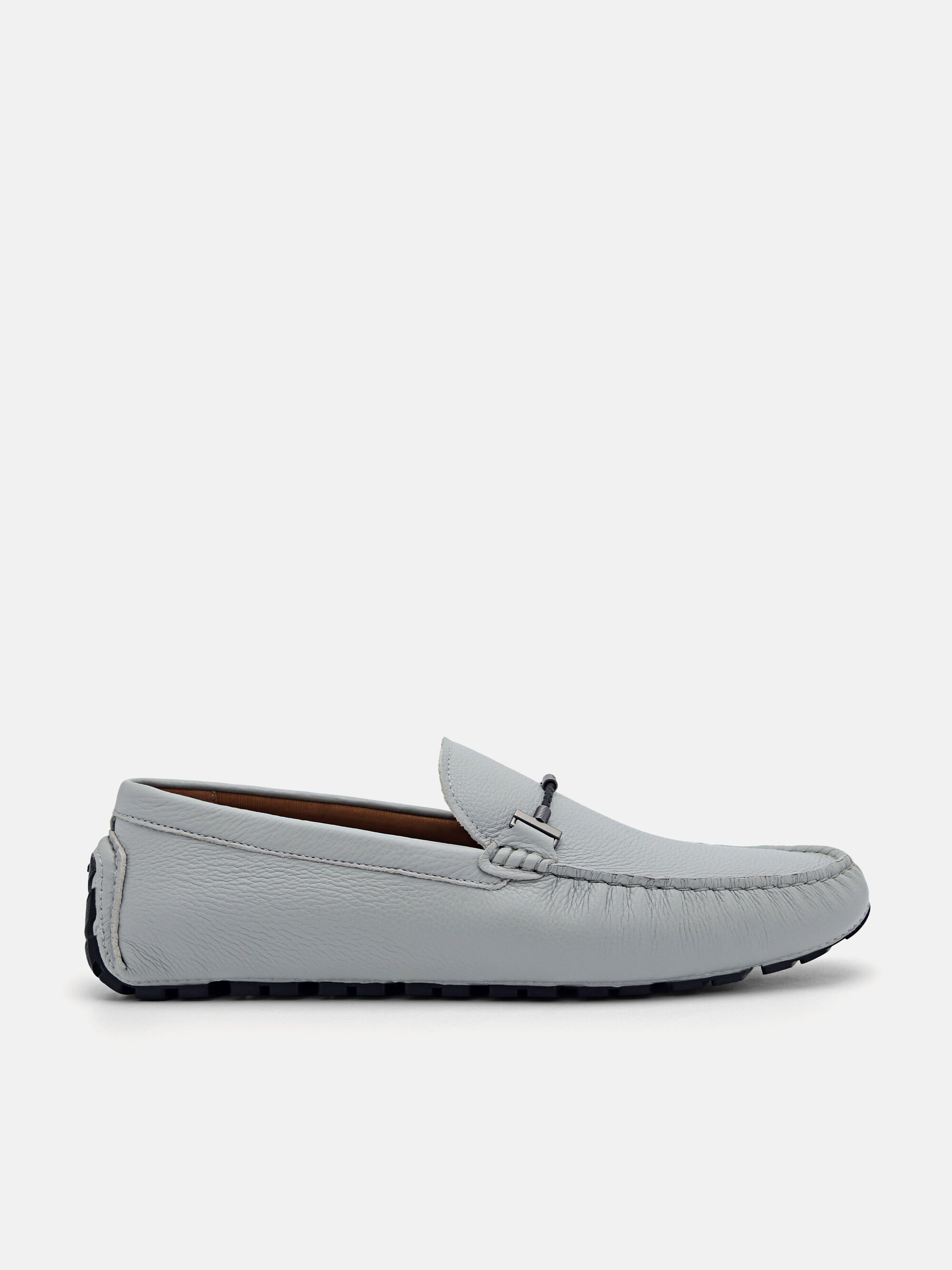 Robert Leather Driving Shoes, Light Grey