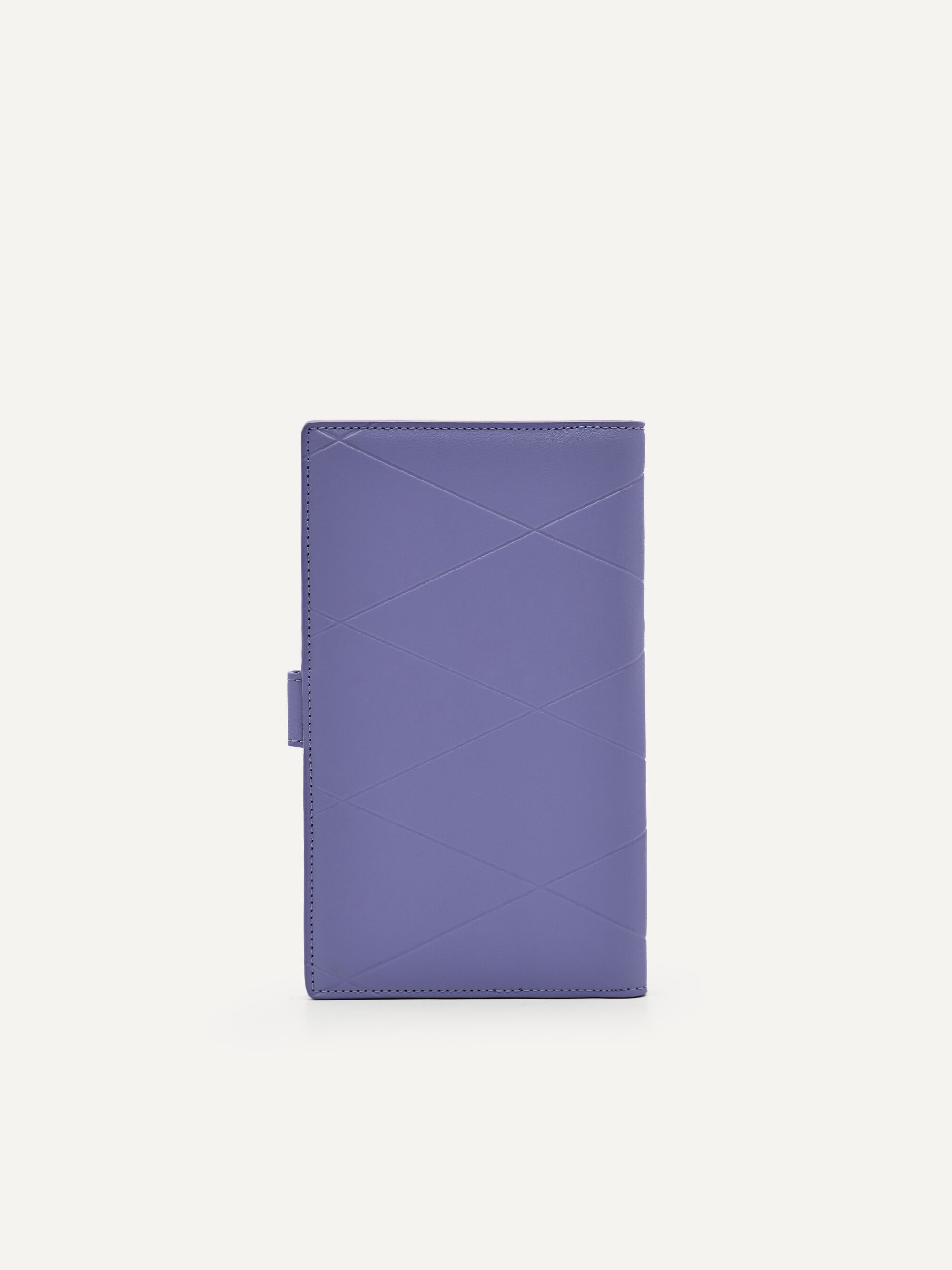 Leather Micro Bi-Fold Travel Organiser, Violet
