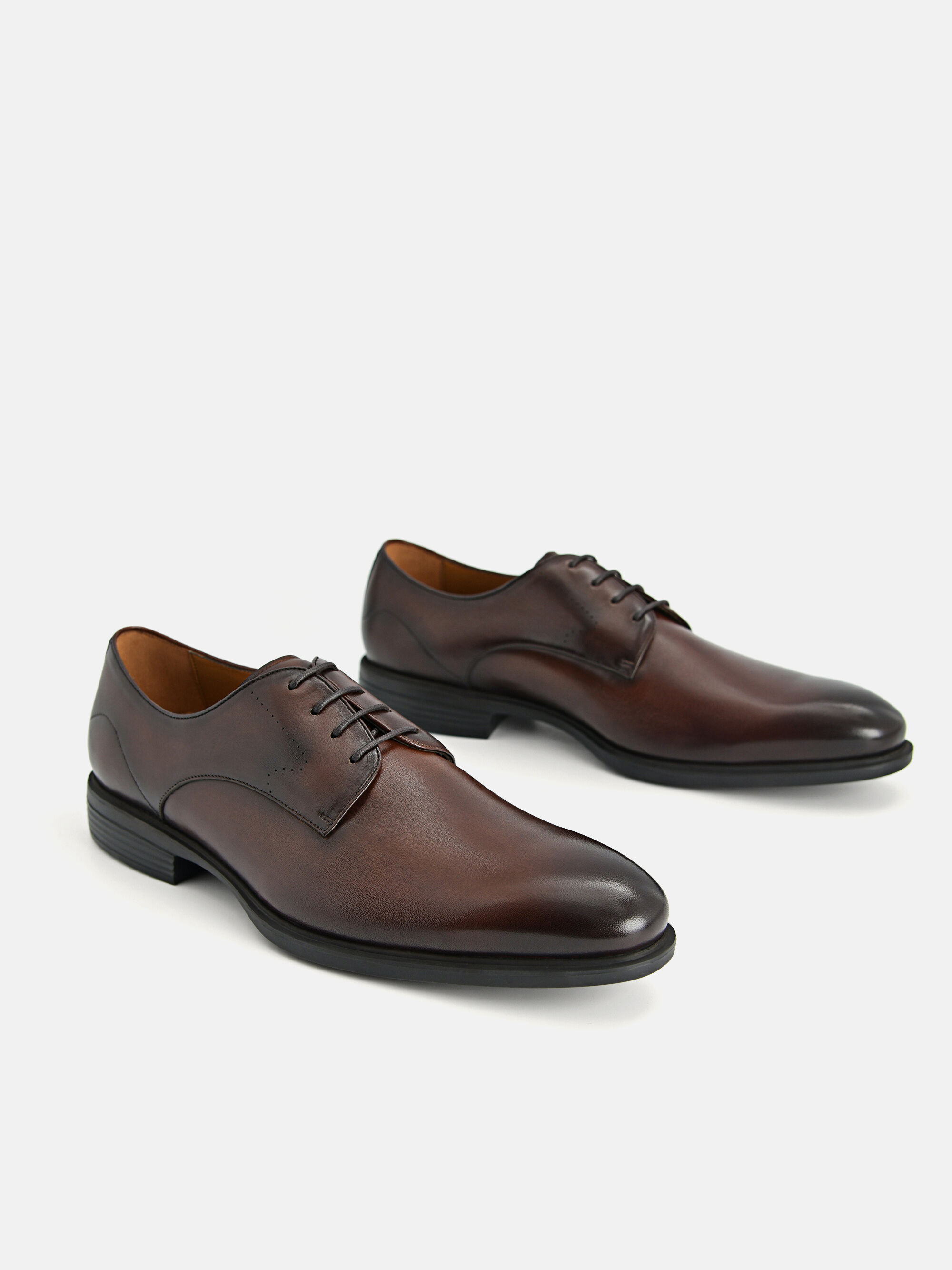 Altitude Leather Derby Shoes, Dark Brown