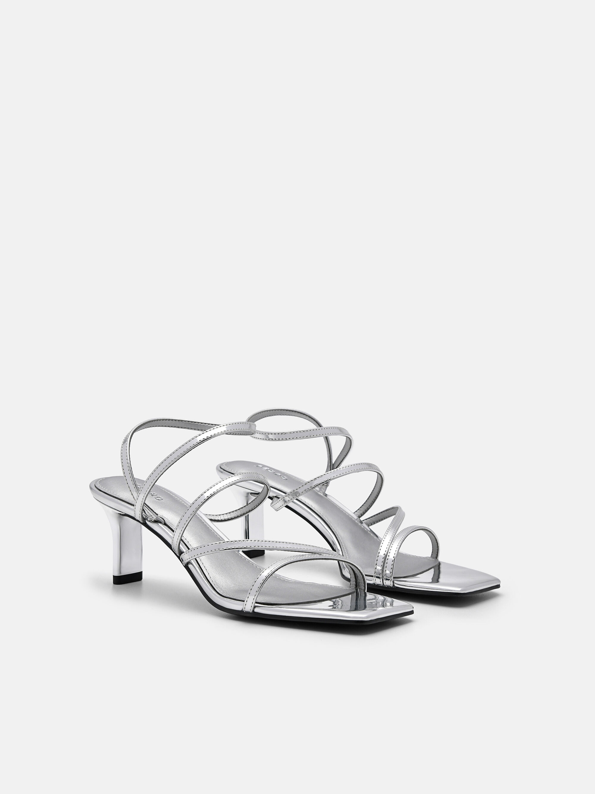 Pallas Heel Sandals, Silver