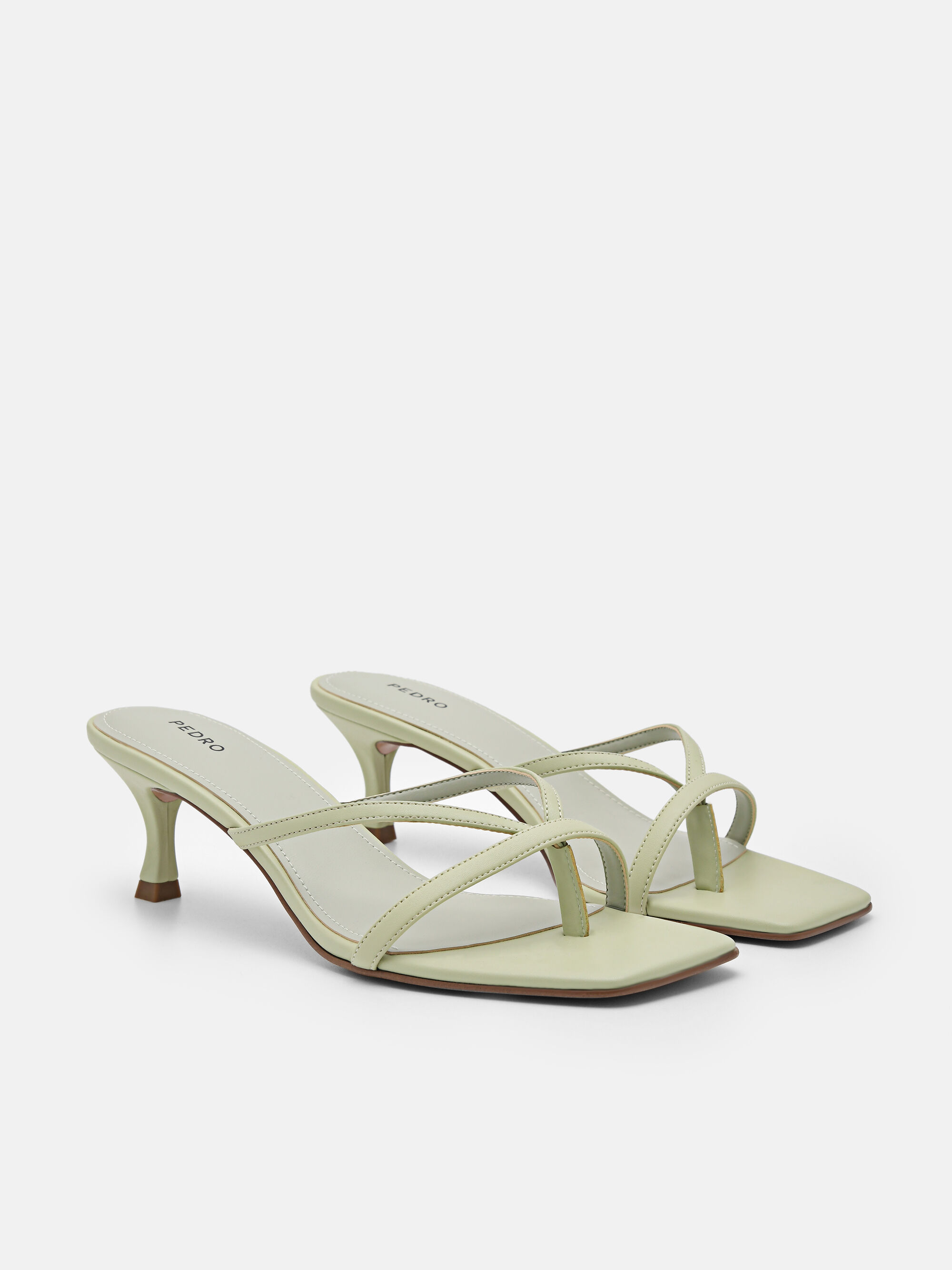 Corrin Heel Sandals, Light Green