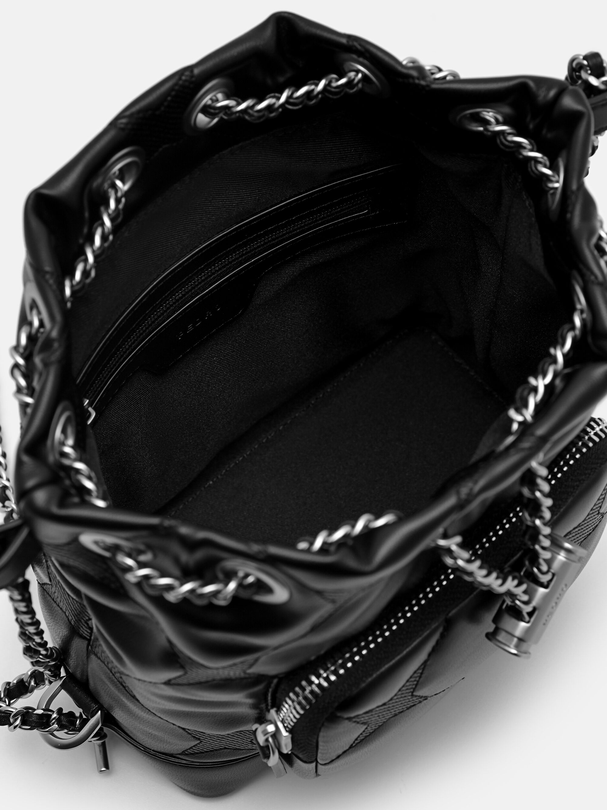 Maisie Mini Bucket Bag, Black