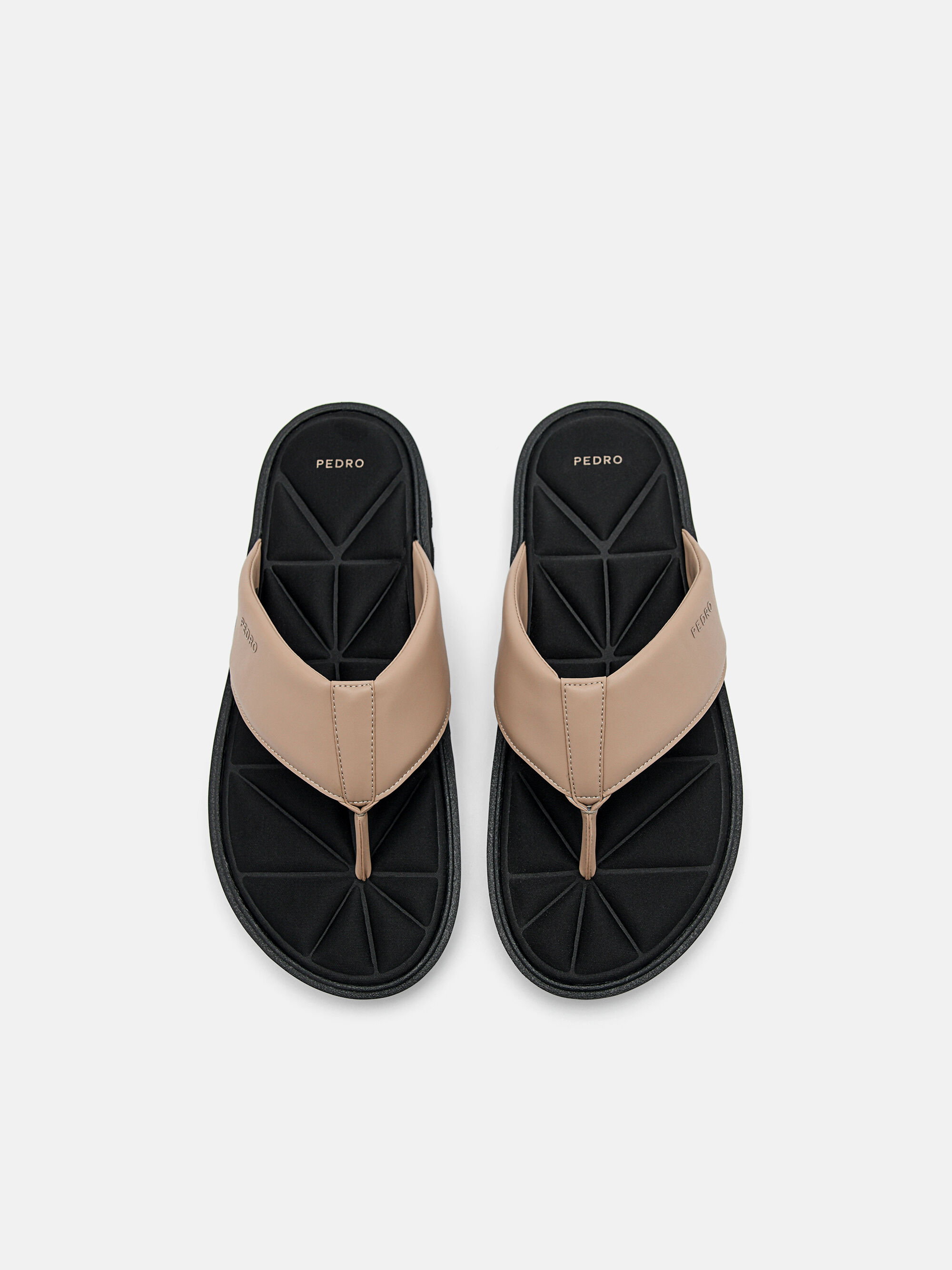 Thong Sandals in Pixel, Taupe