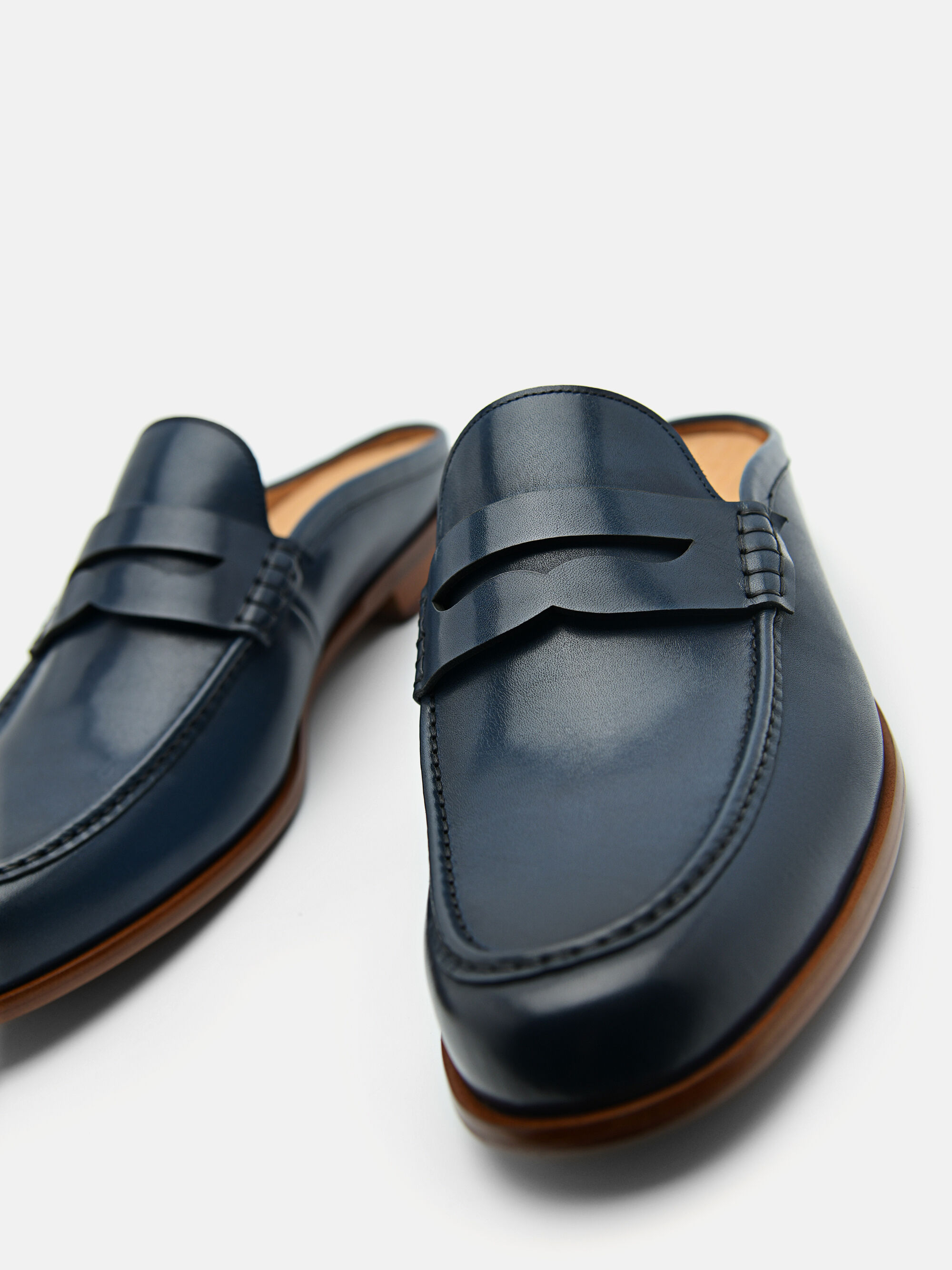 Blake Leather Slip-On Loafers, Navy