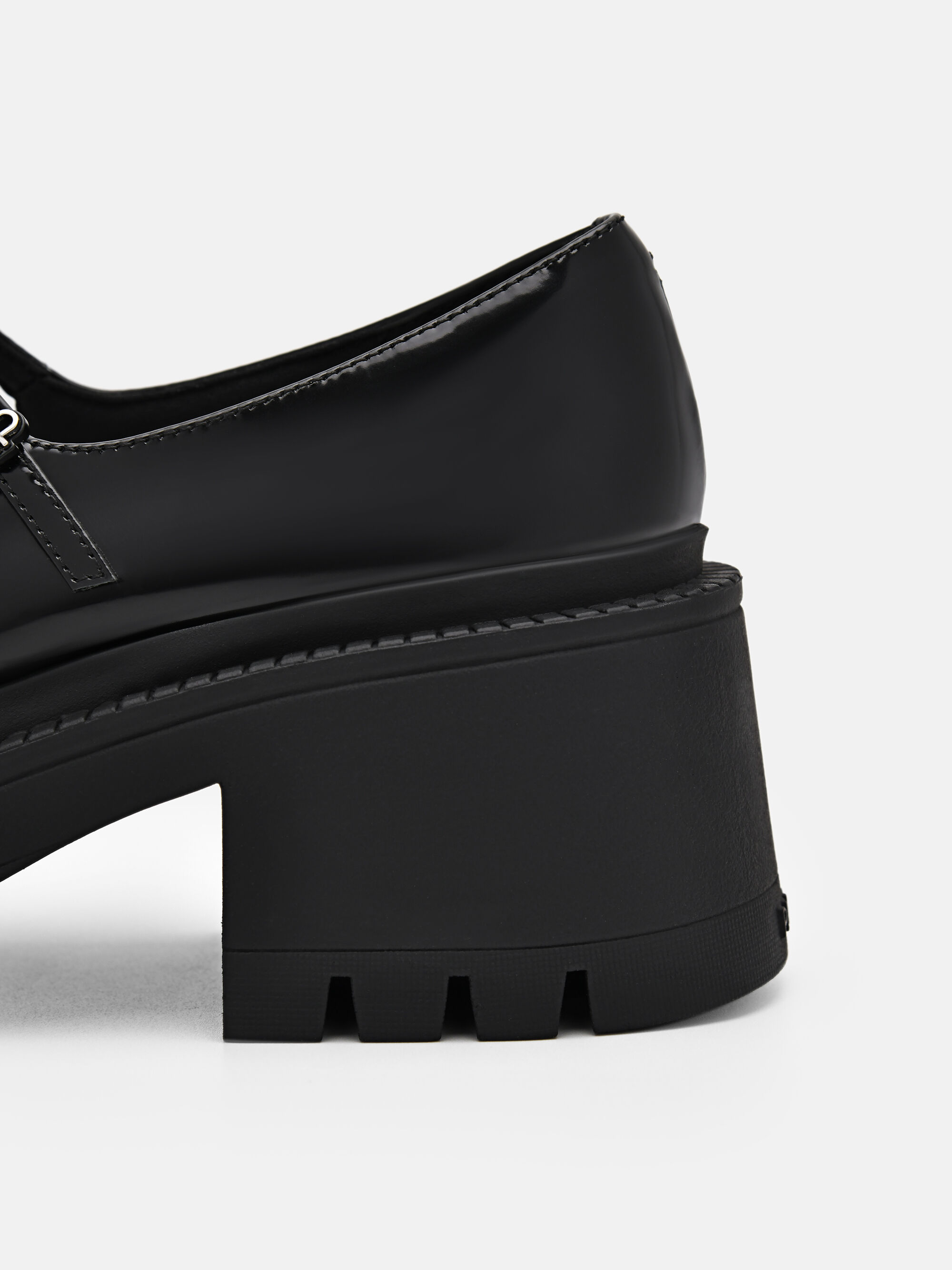 PEDRO Icon Leather Platform Loafers, Black