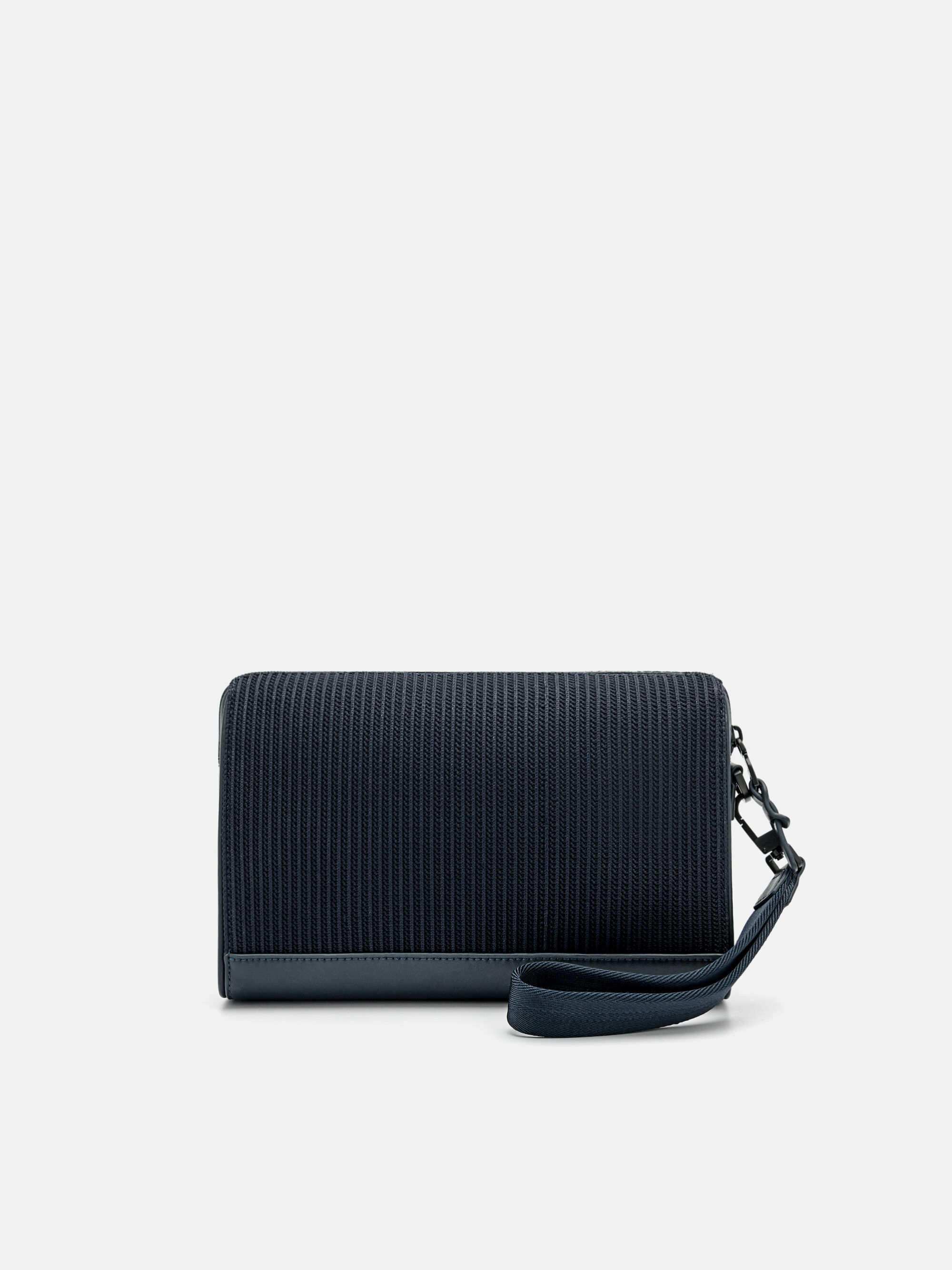 Tristan Fabric Clutch Bag, Navy