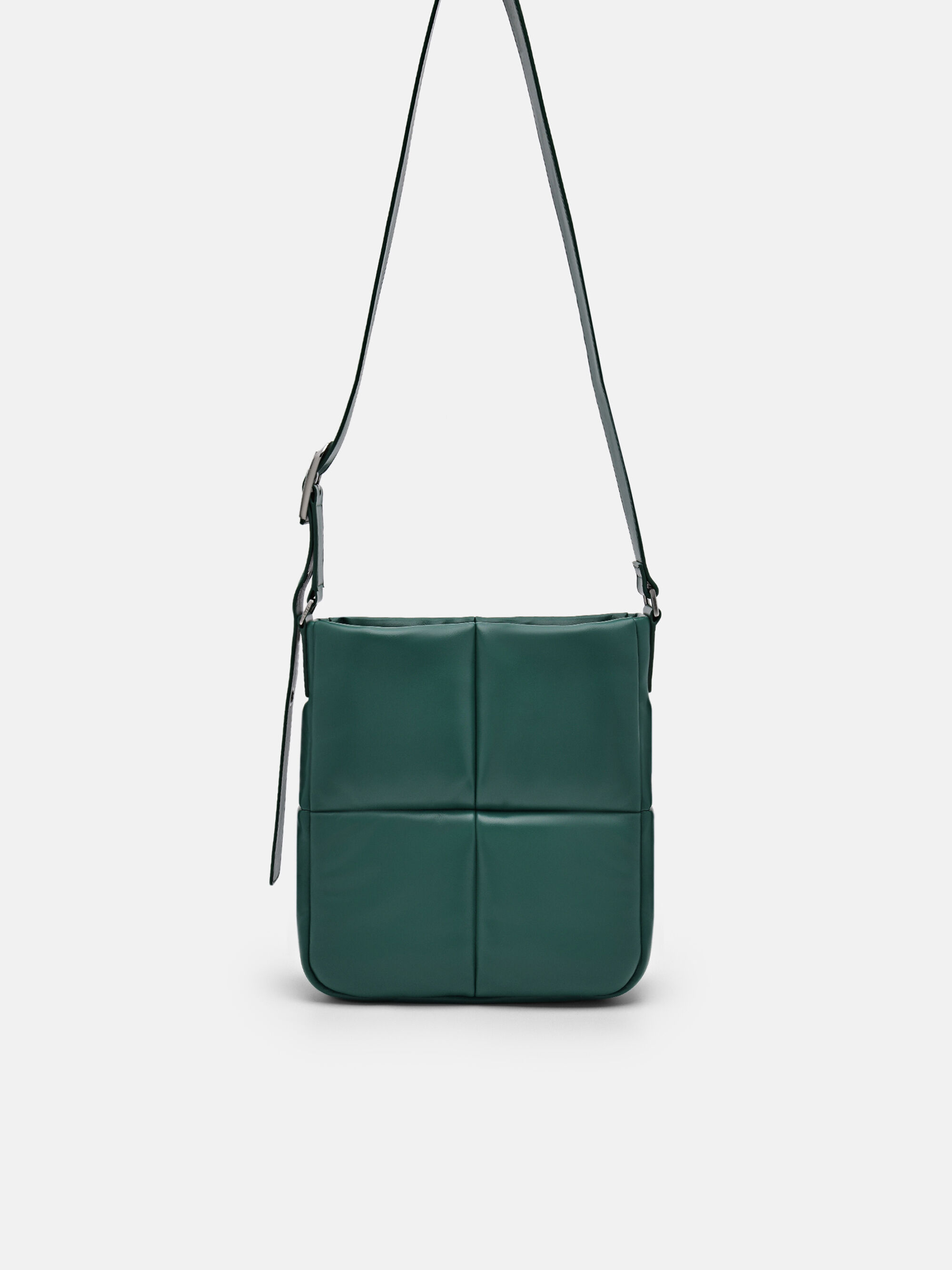 Helix Quilted Shoulder Bag, Green