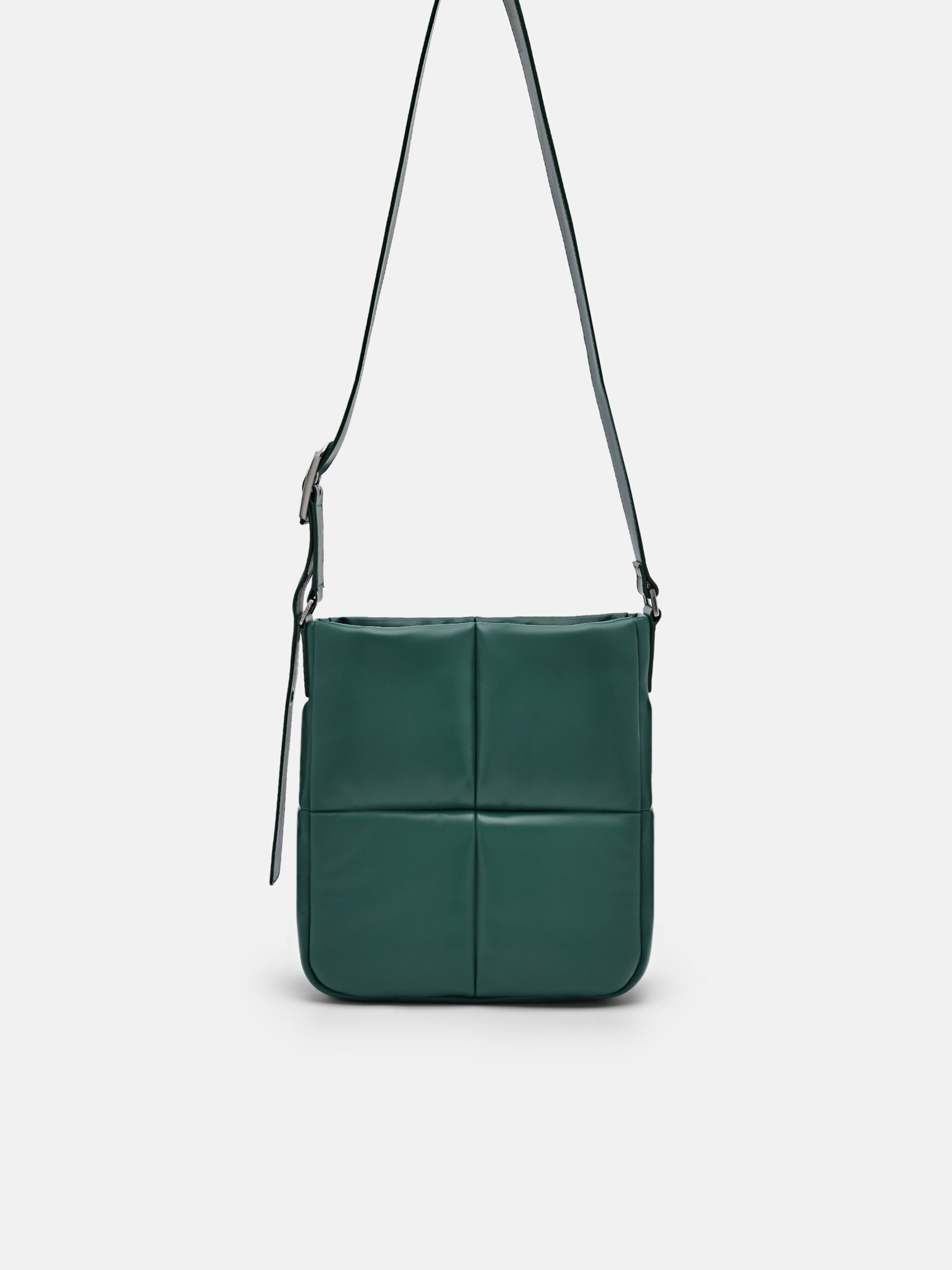 Helix Quilted Shoulder Bag, Green