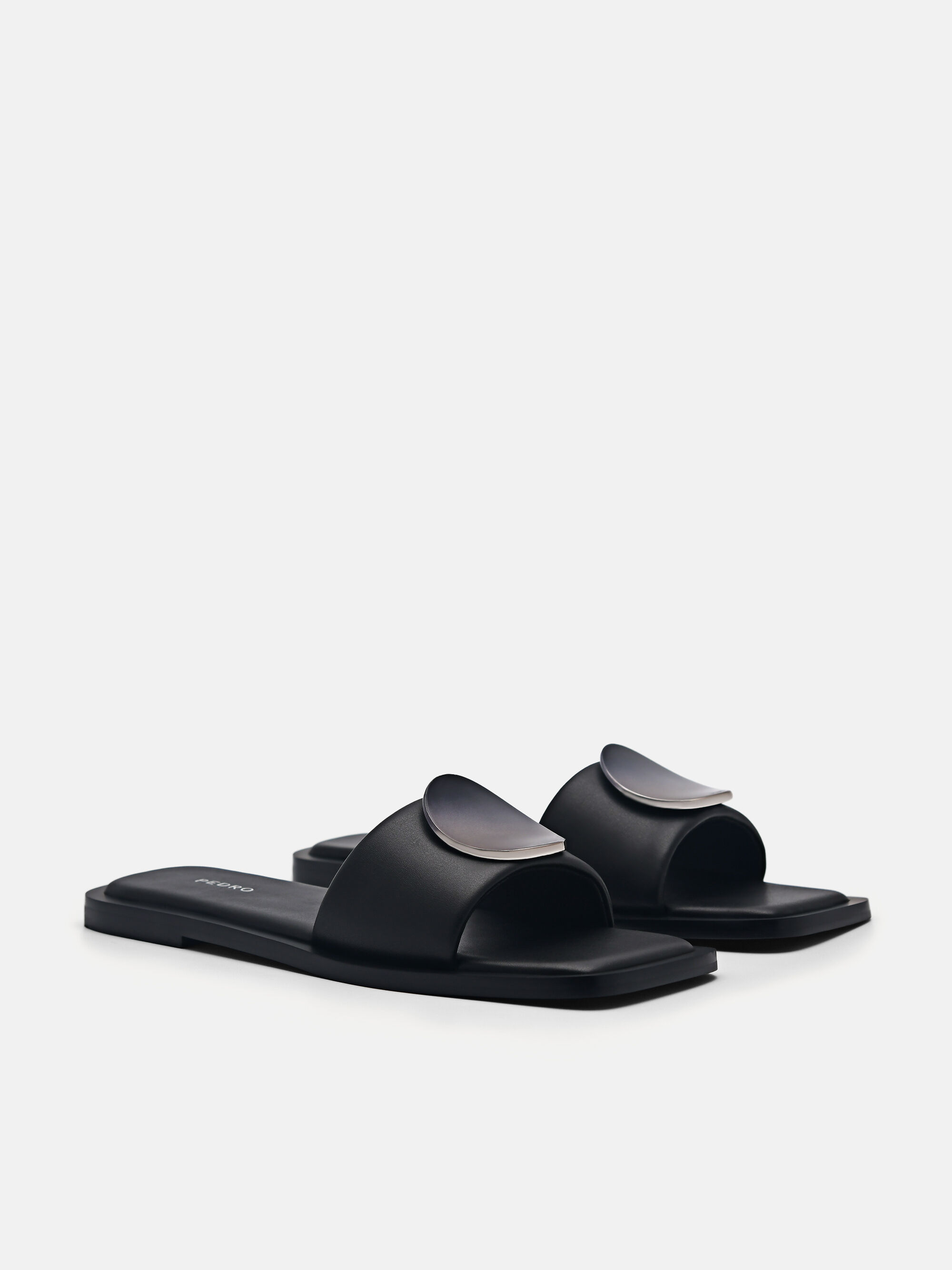 Vibe Square Toe Sandals, Black