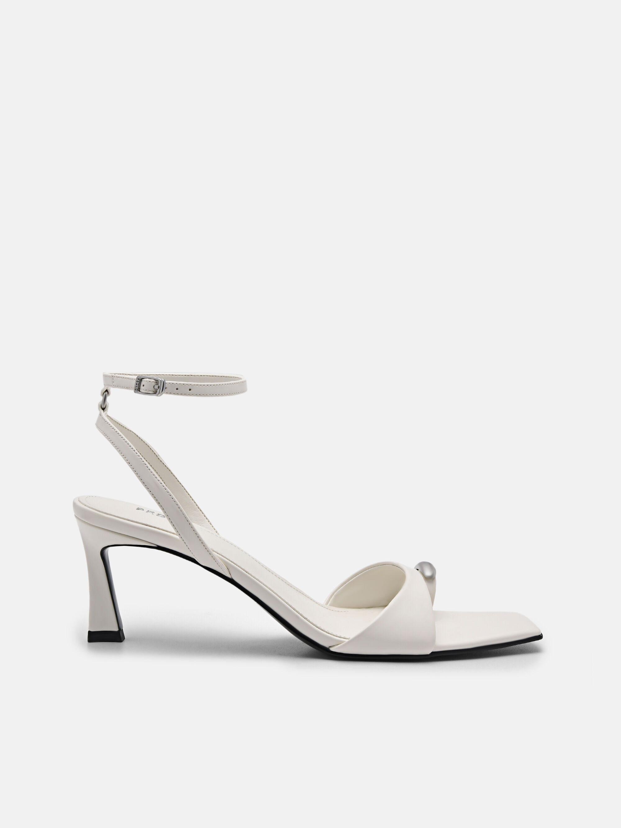 Lia Heel Sandals, Chalk