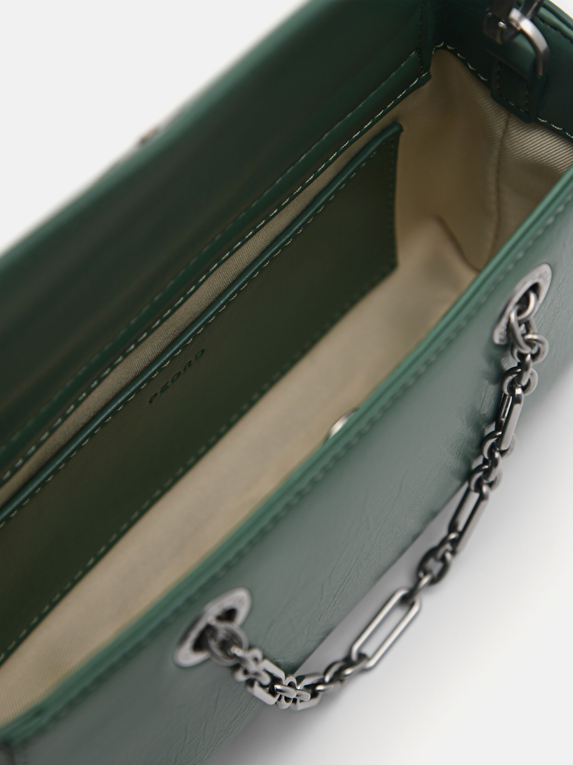 Chain Handle Handbag, Green