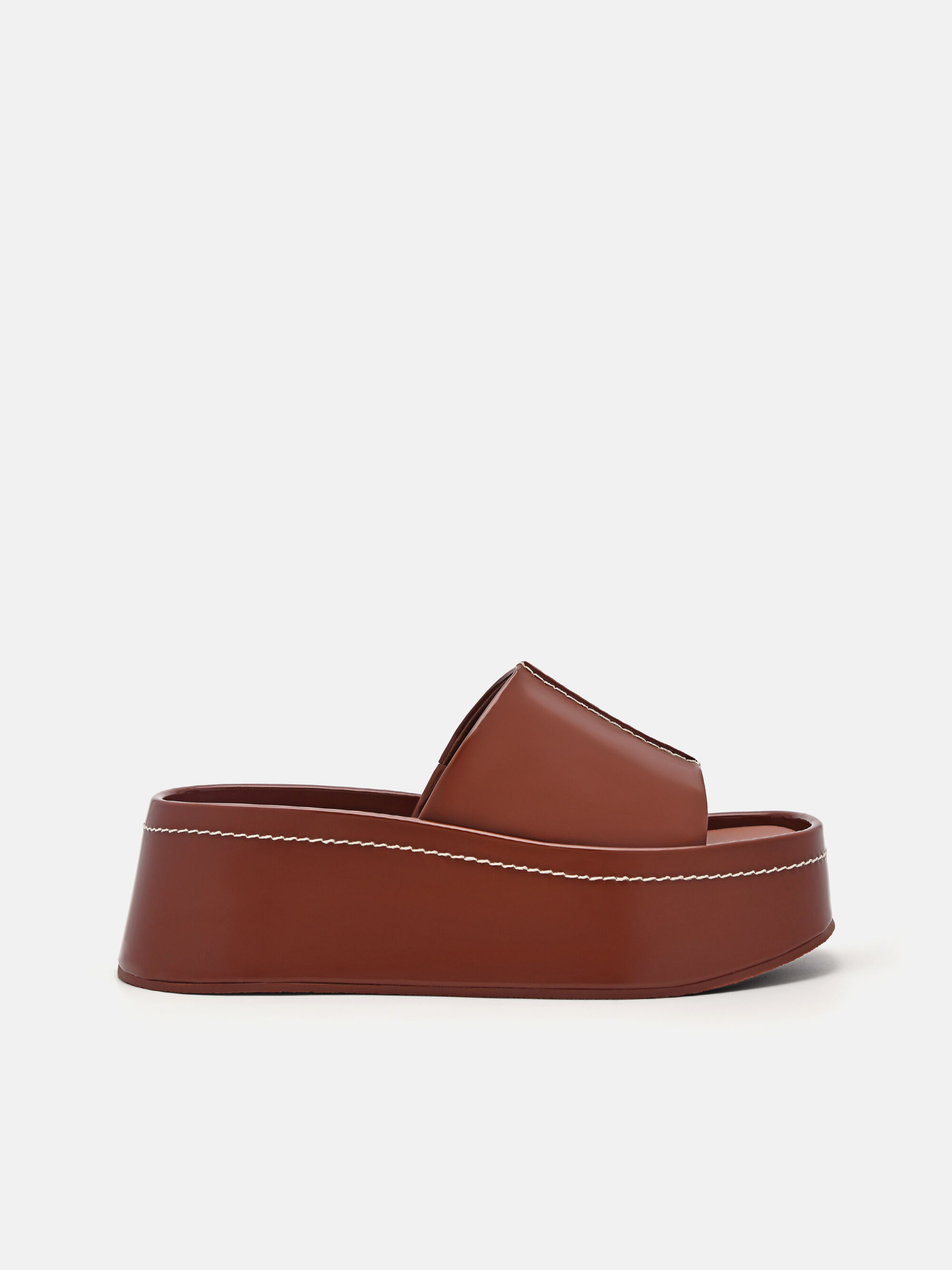 Brown Wedge Sandals - Platform Sandals - Slide-On Sandals - Lulus