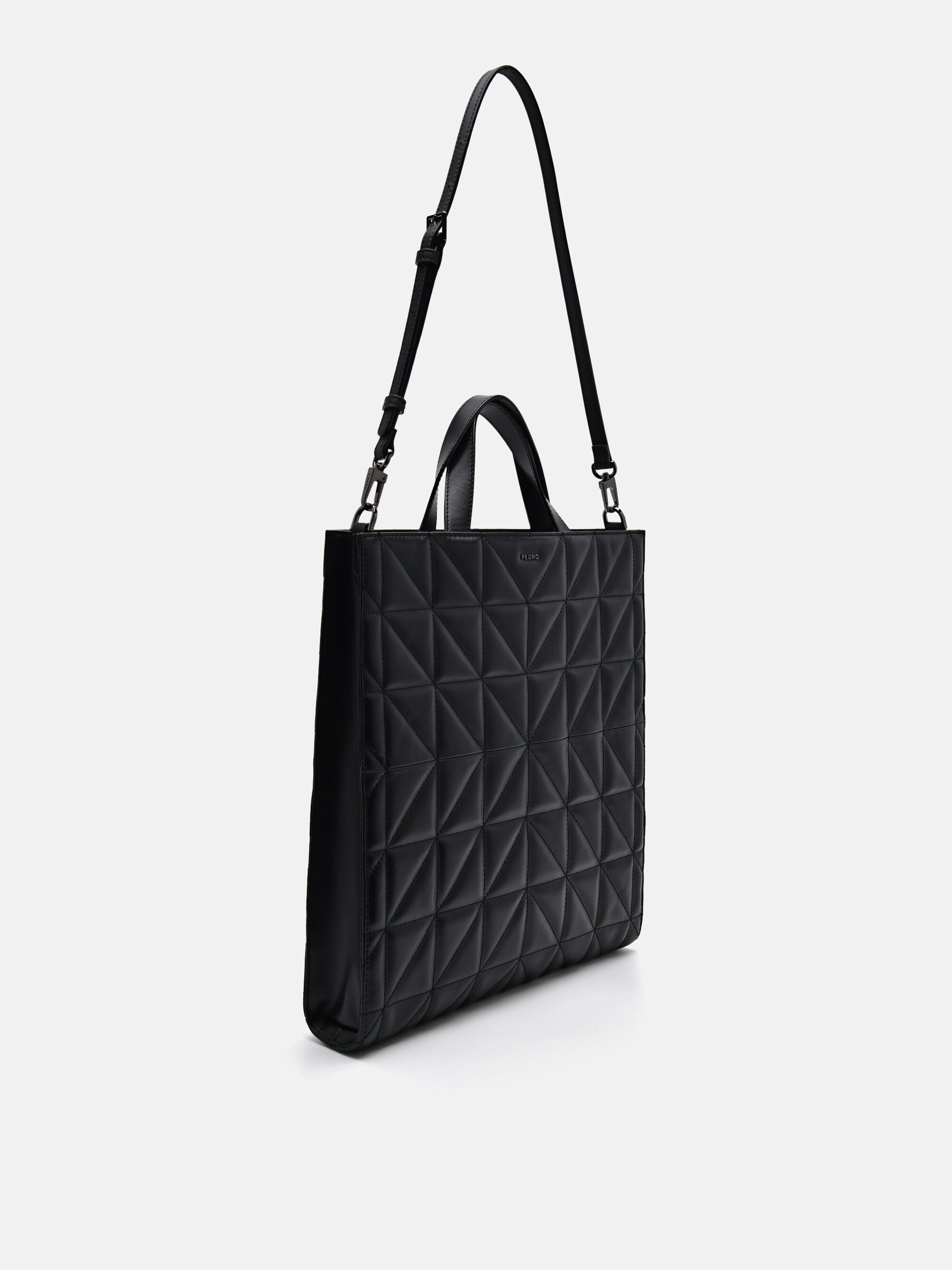 PEDRO Studio Kayla Leather Tote Bag in Pixel, Black