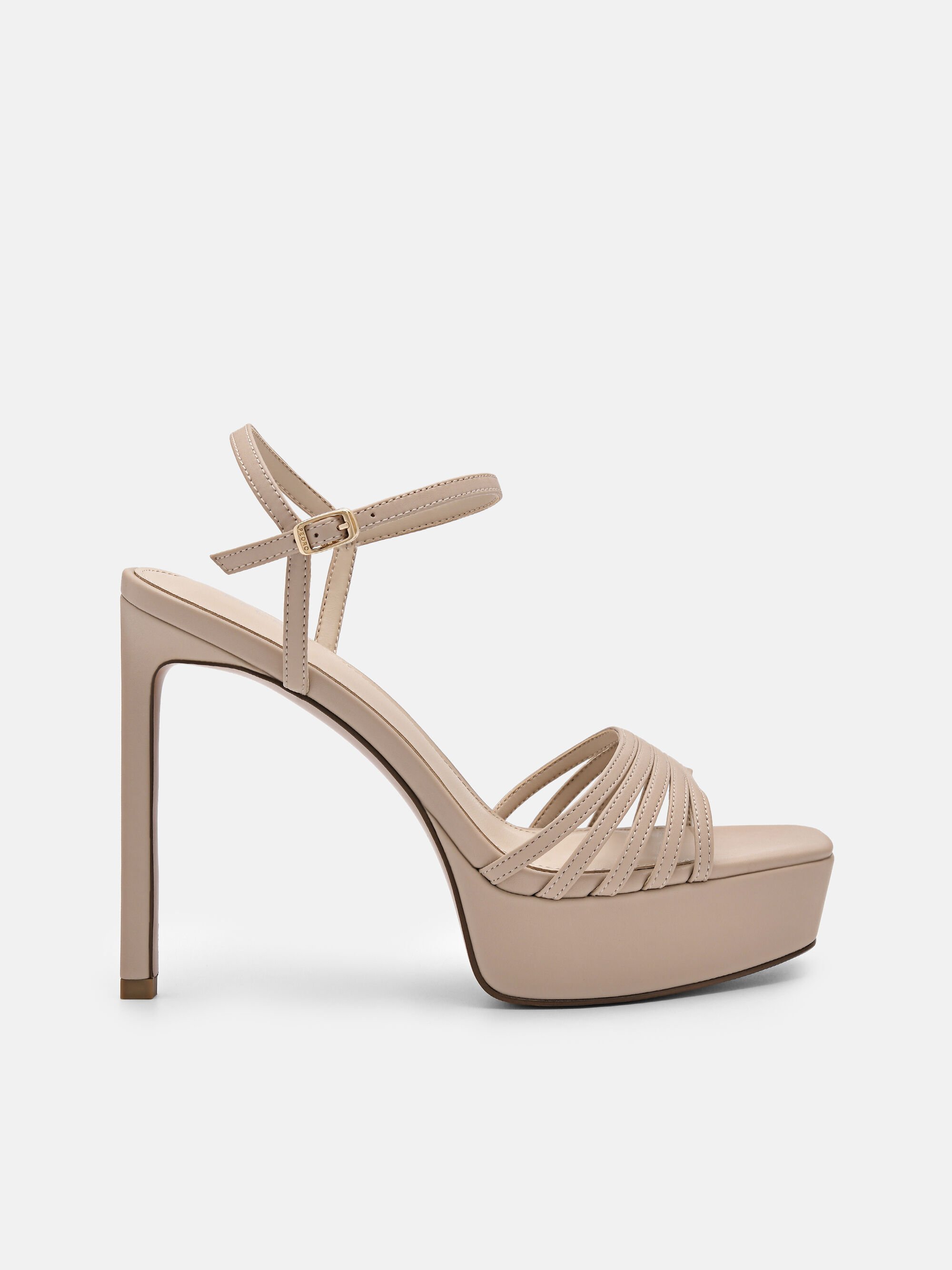Nude Ankle-Strap Platform Pumps - CHARLES & KEITH CA