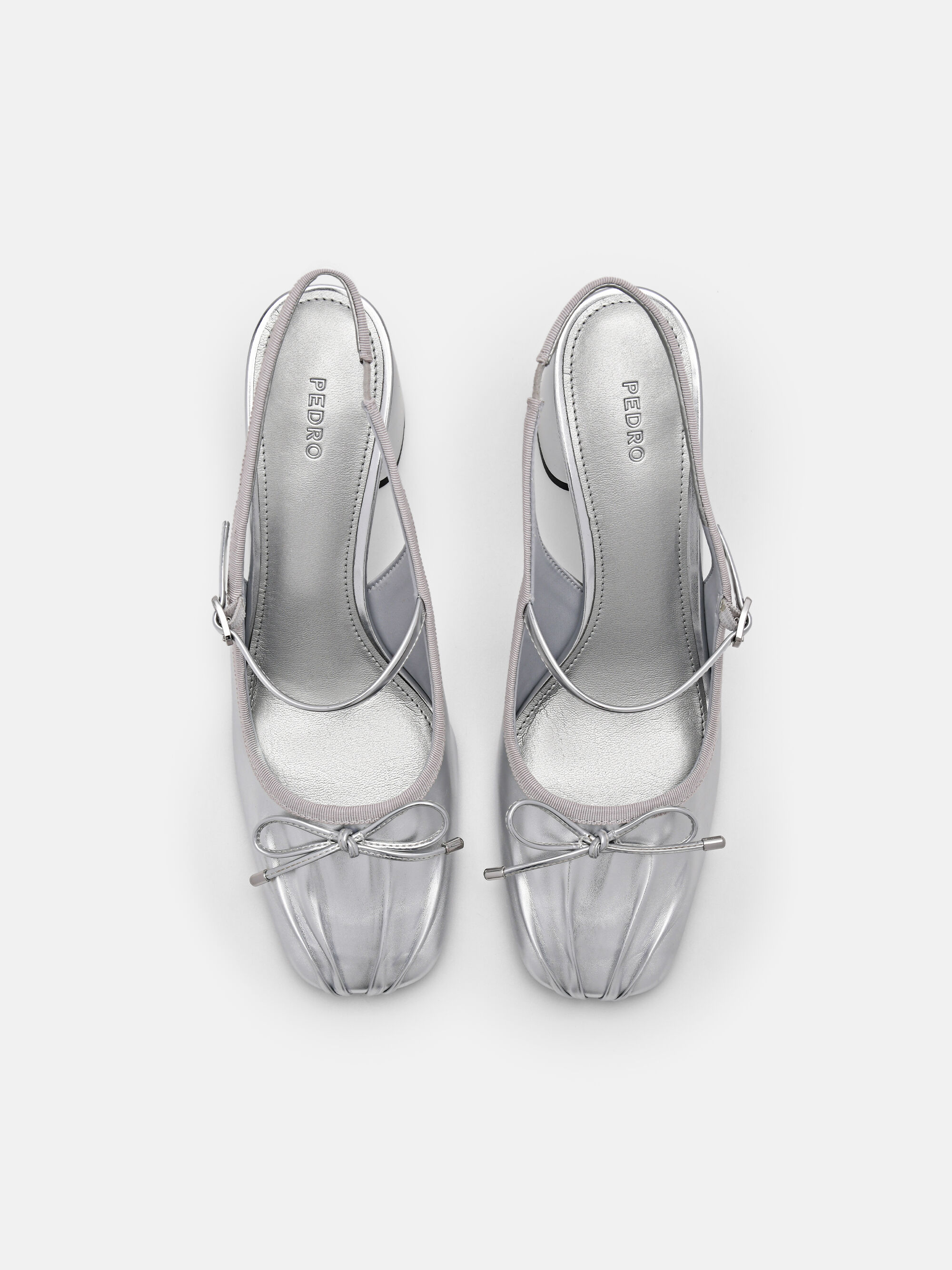 Linea Slingback Pumps, Silver