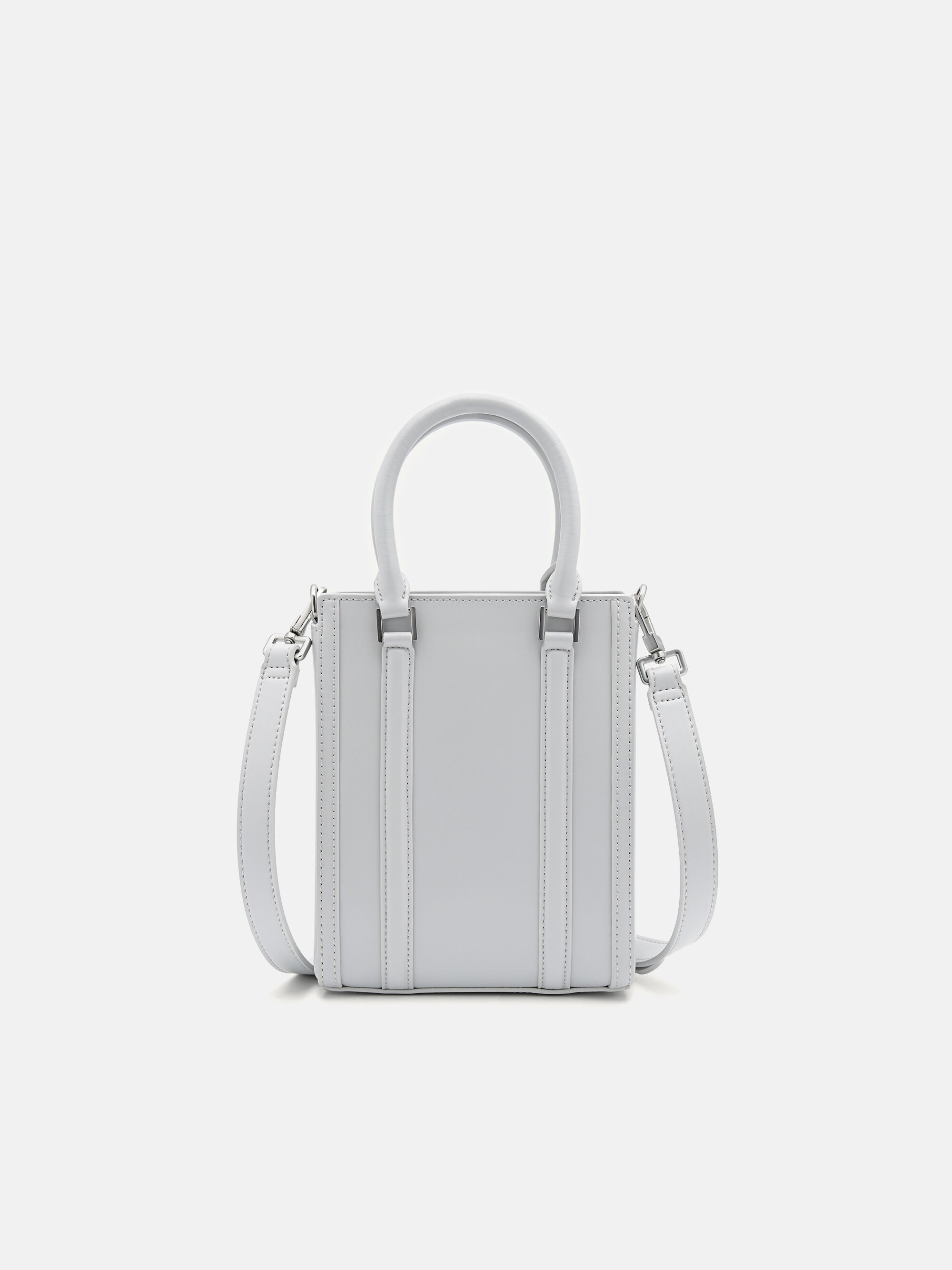 Allen Leather Tote Bag, Light Grey