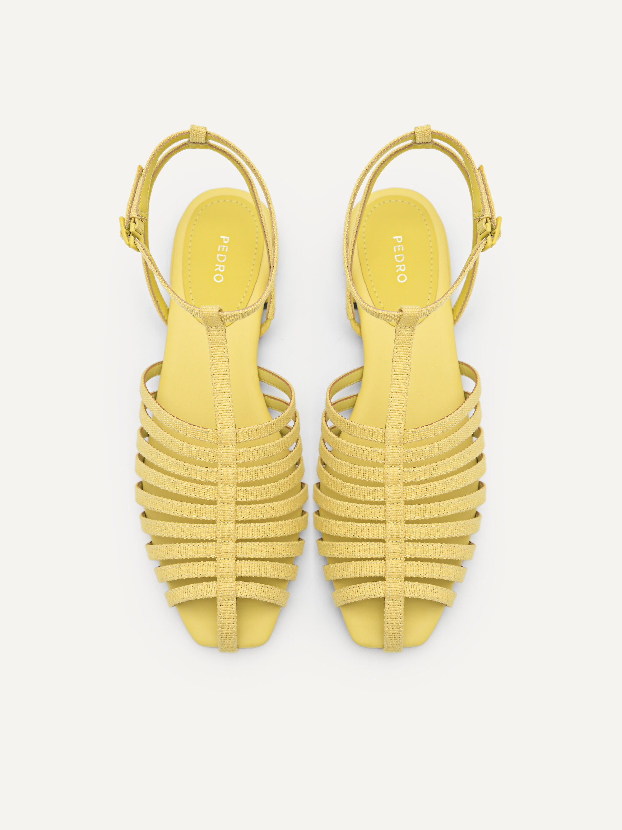 Palma Caged Sandals, Yellow