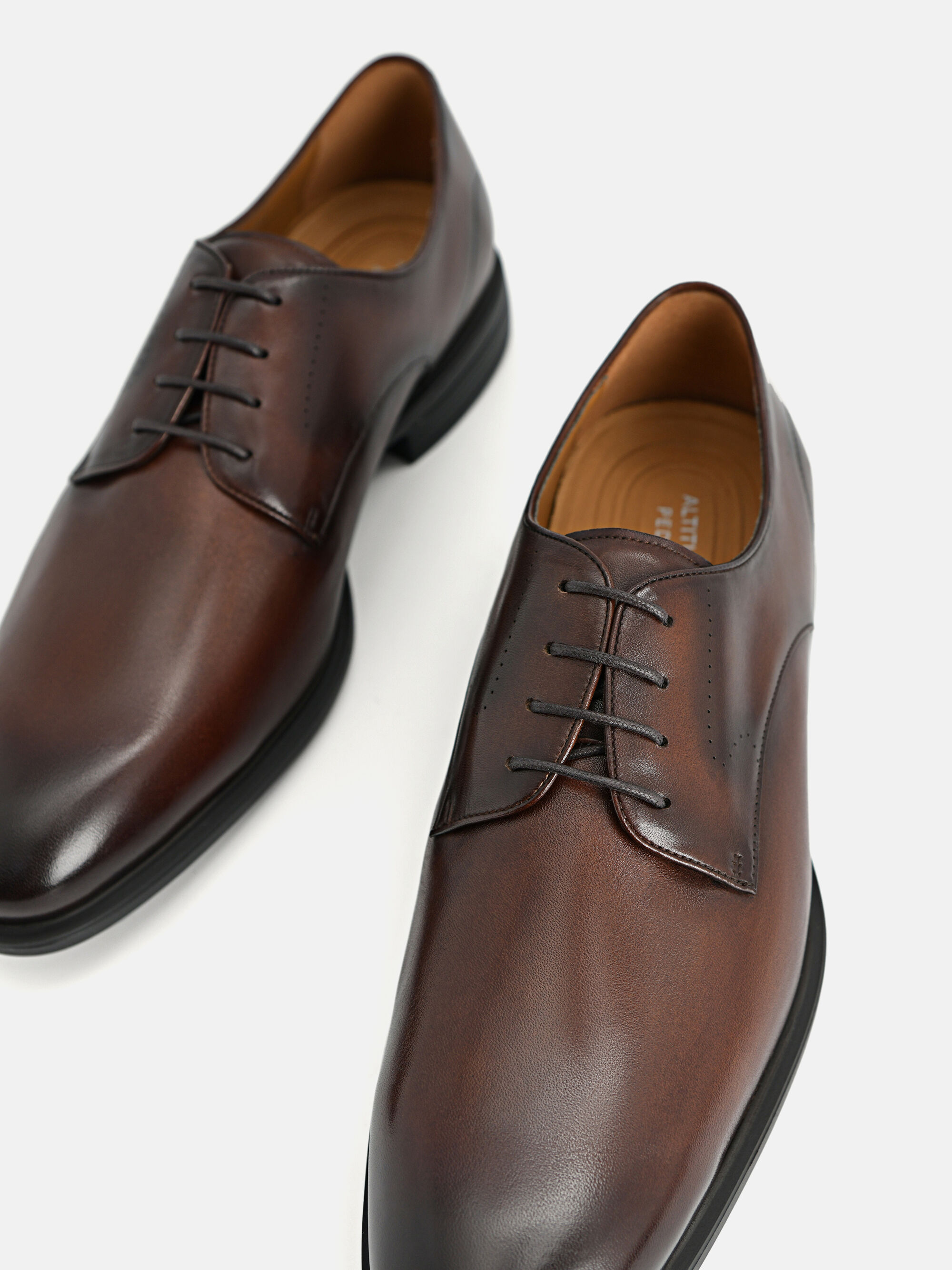 Altitude Leather Derby Shoes, Dark Brown