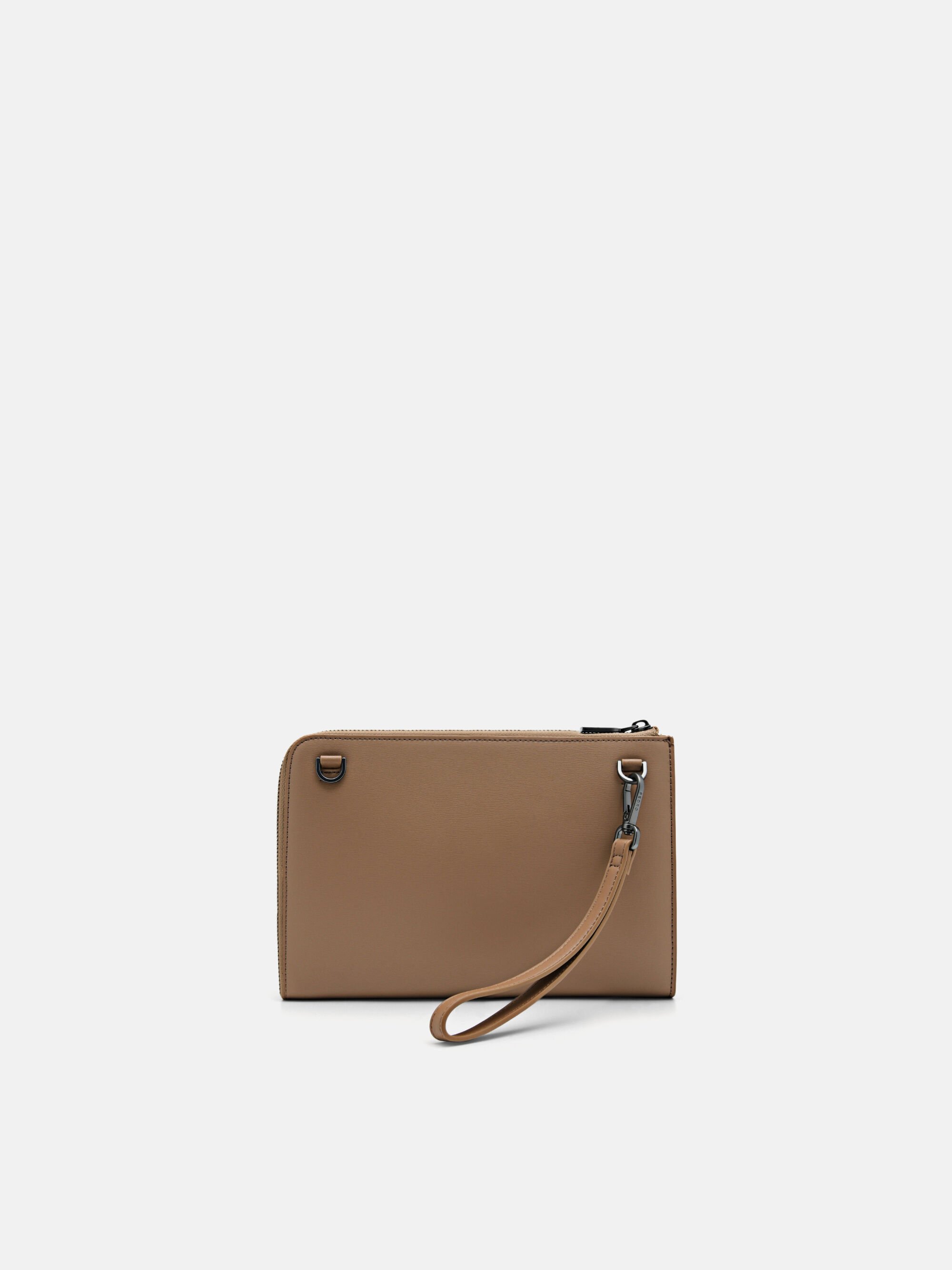 Henry Leather Clutch Bag, Taupe