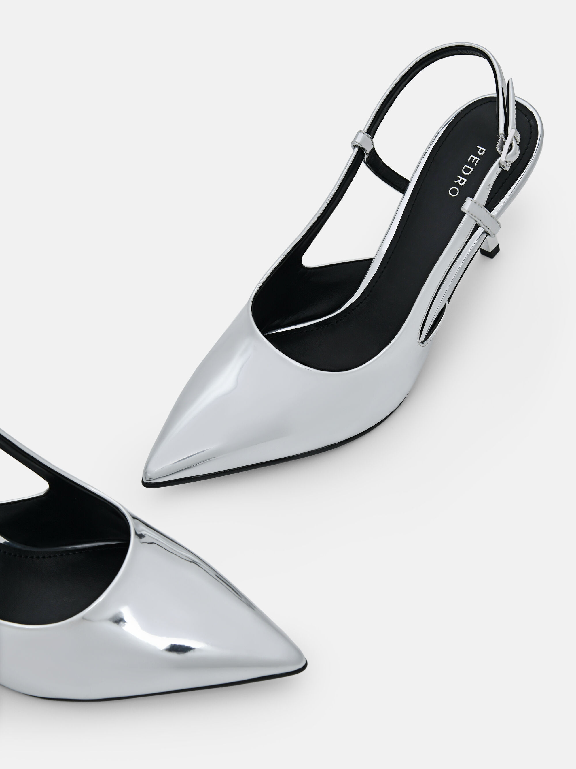 Morraine Slingback Pumps, Silver