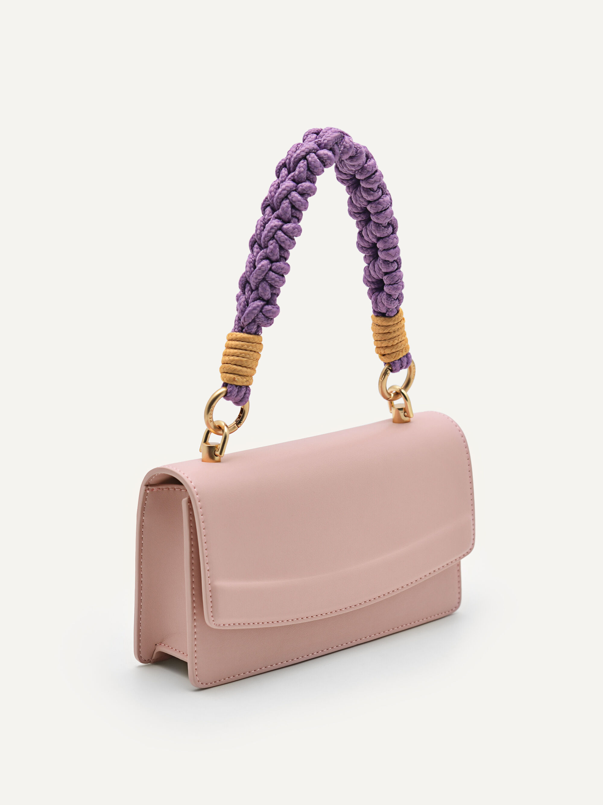 Toàn cảnh chiếc Pedro Shoulder Bag with Braided Handle - Light Pink
