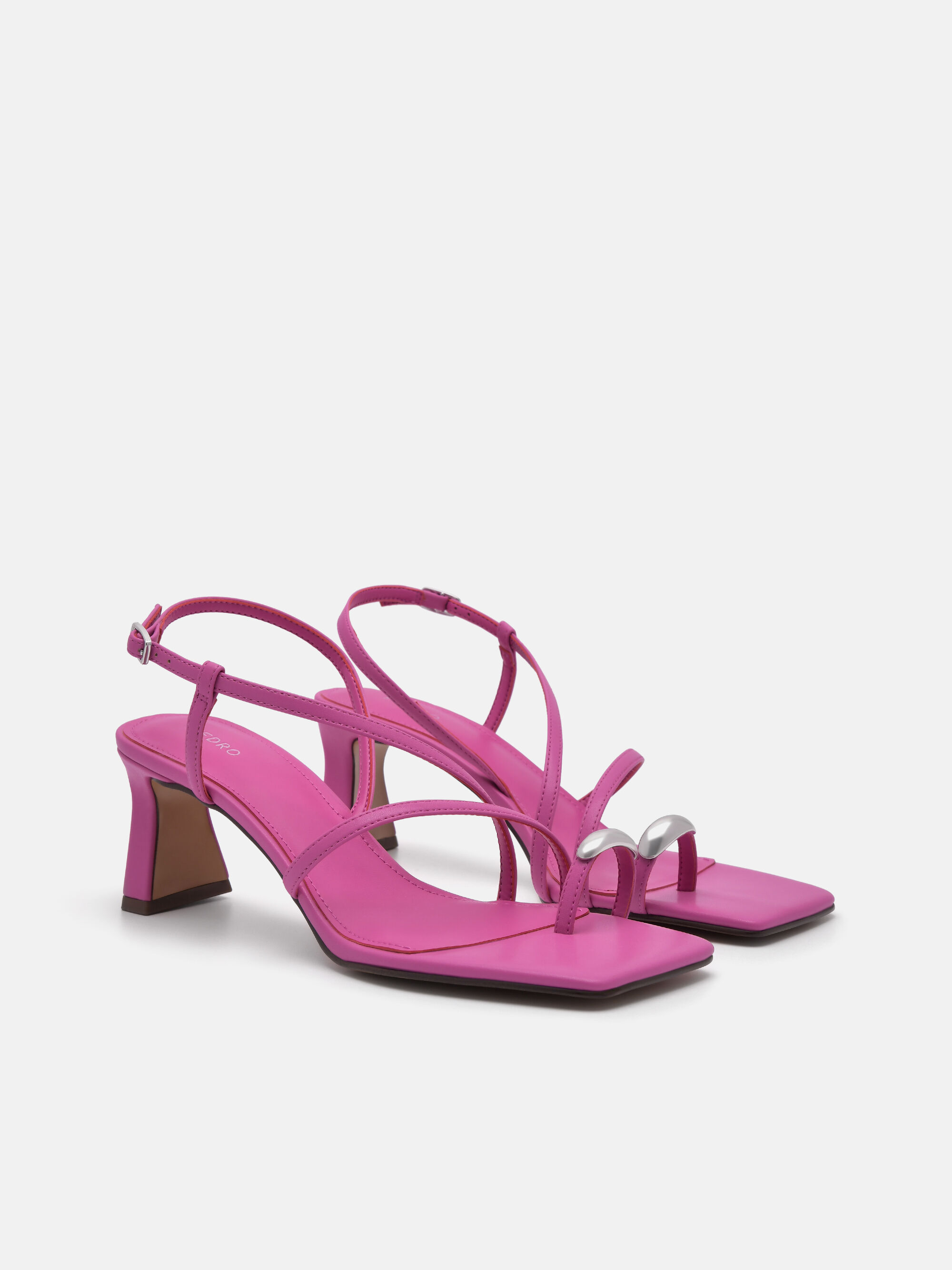 Lia Heel Sandals, Fuchsia