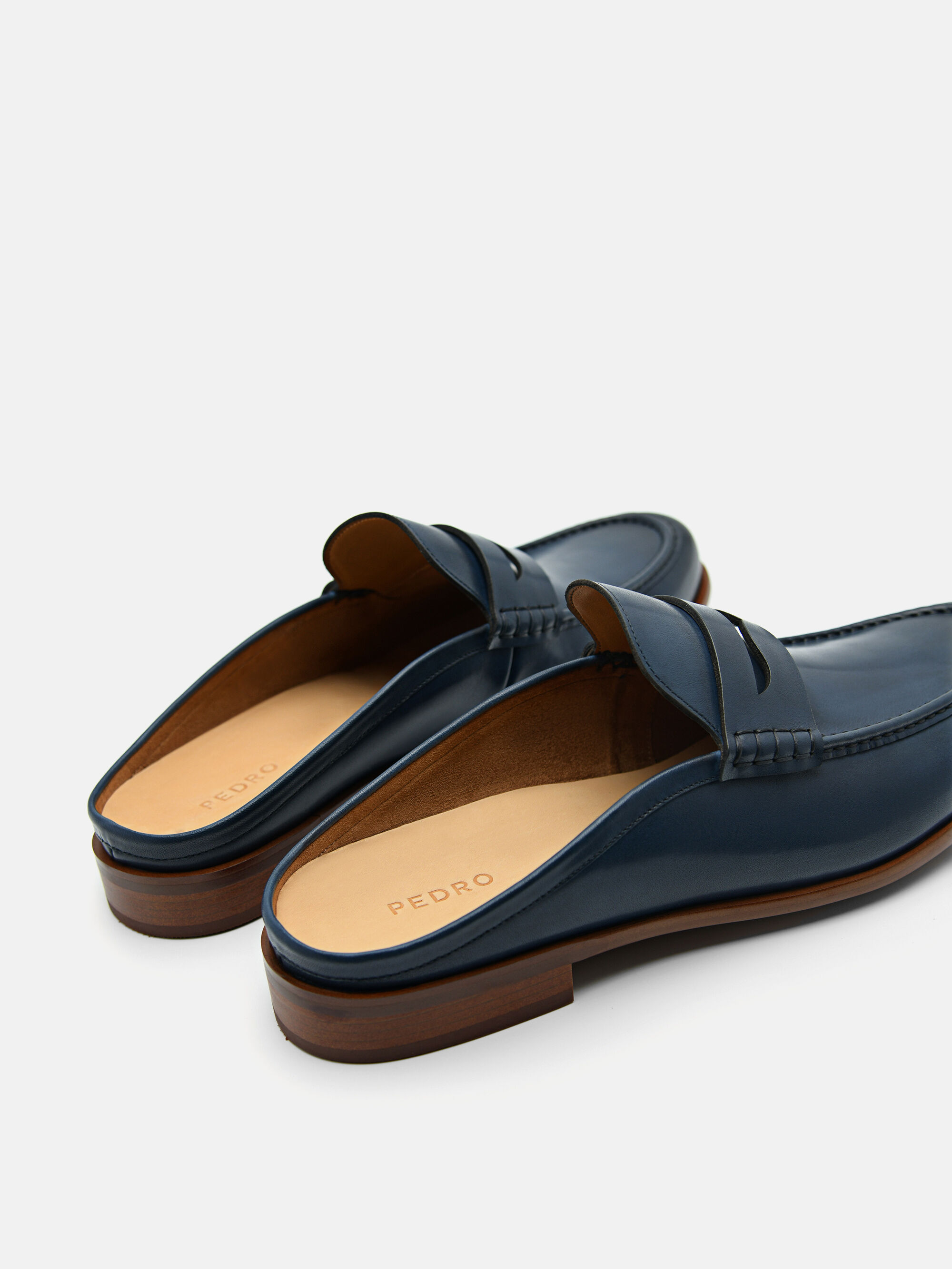 Blake Leather Slip-On Loafers, Navy