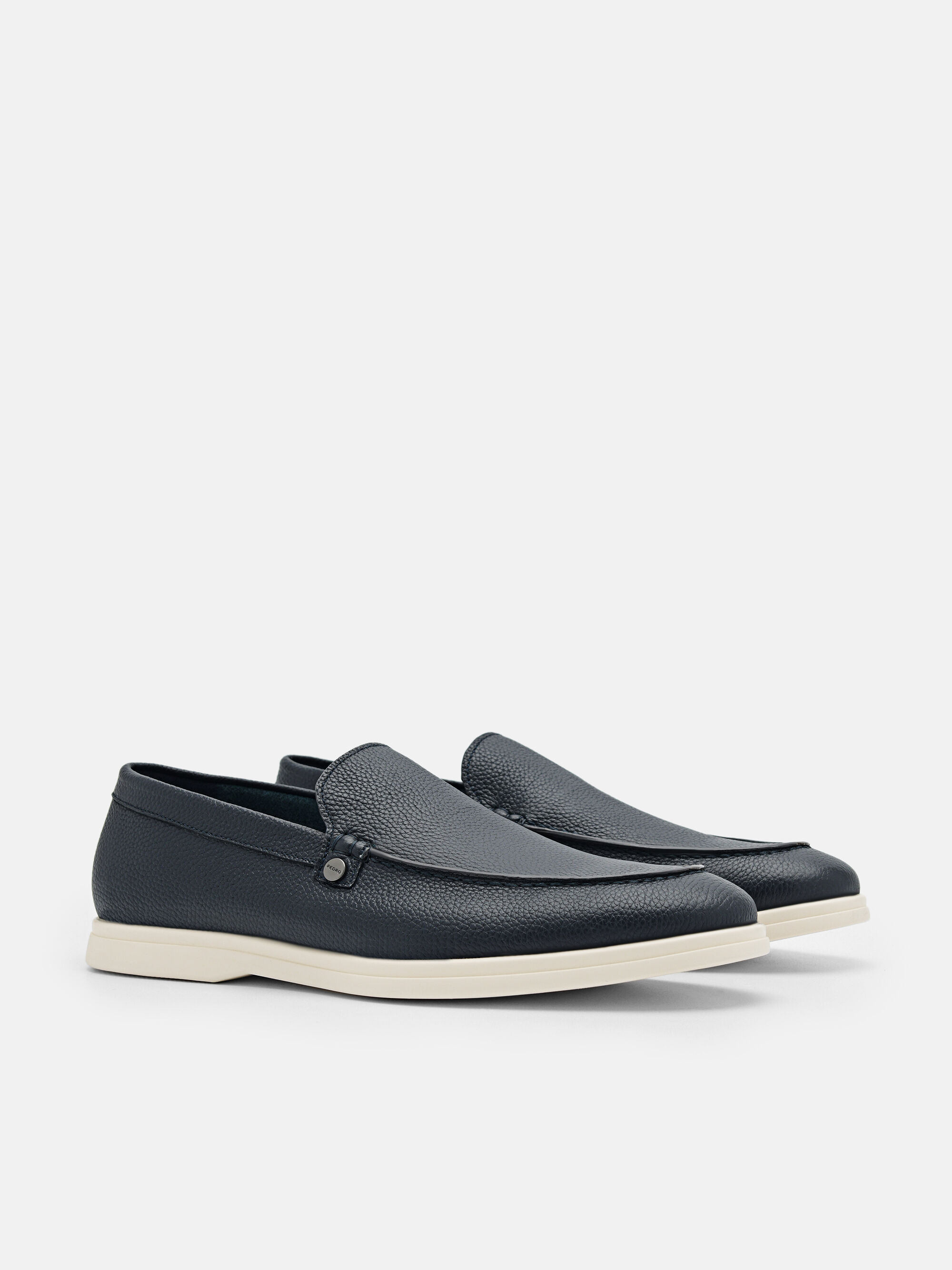 Oliver Leather Loafers, Navy