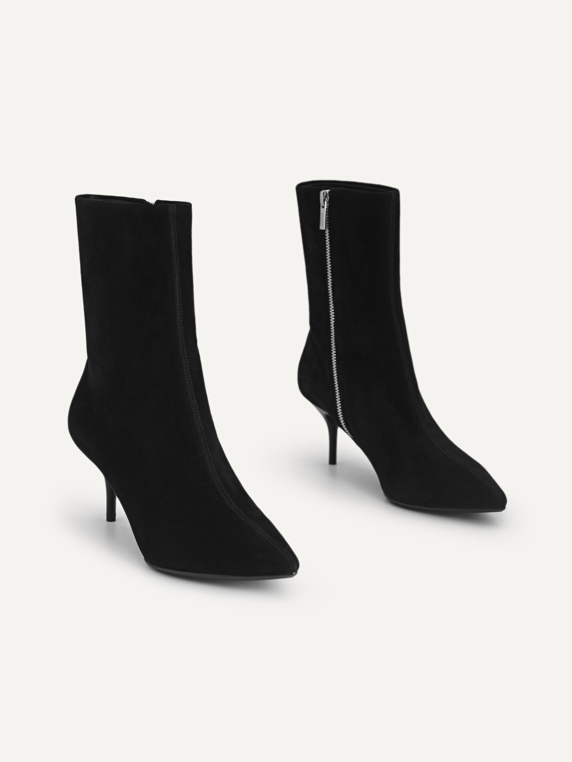 black suede black boots