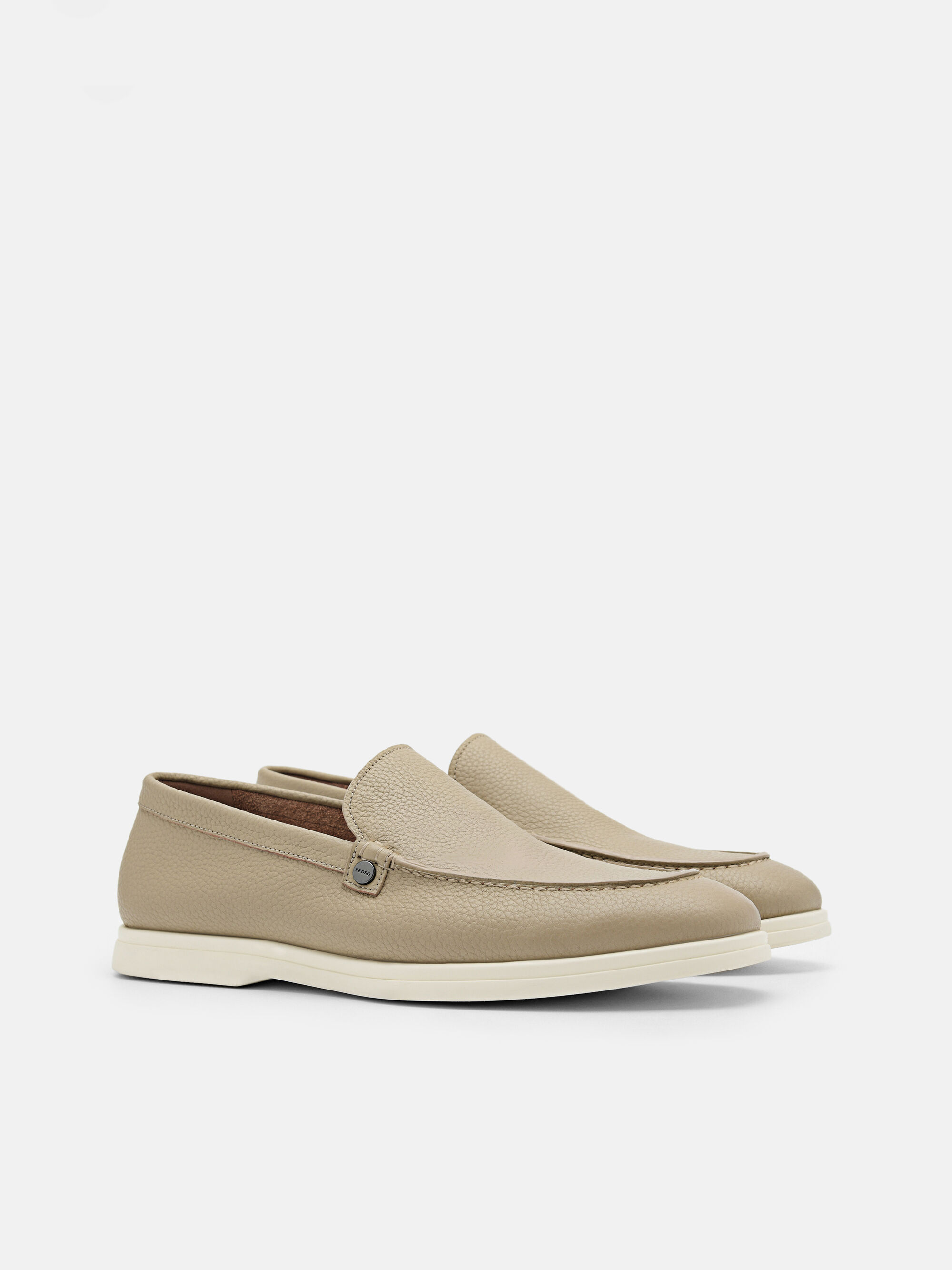 Oliver Leather Loafers, Taupe