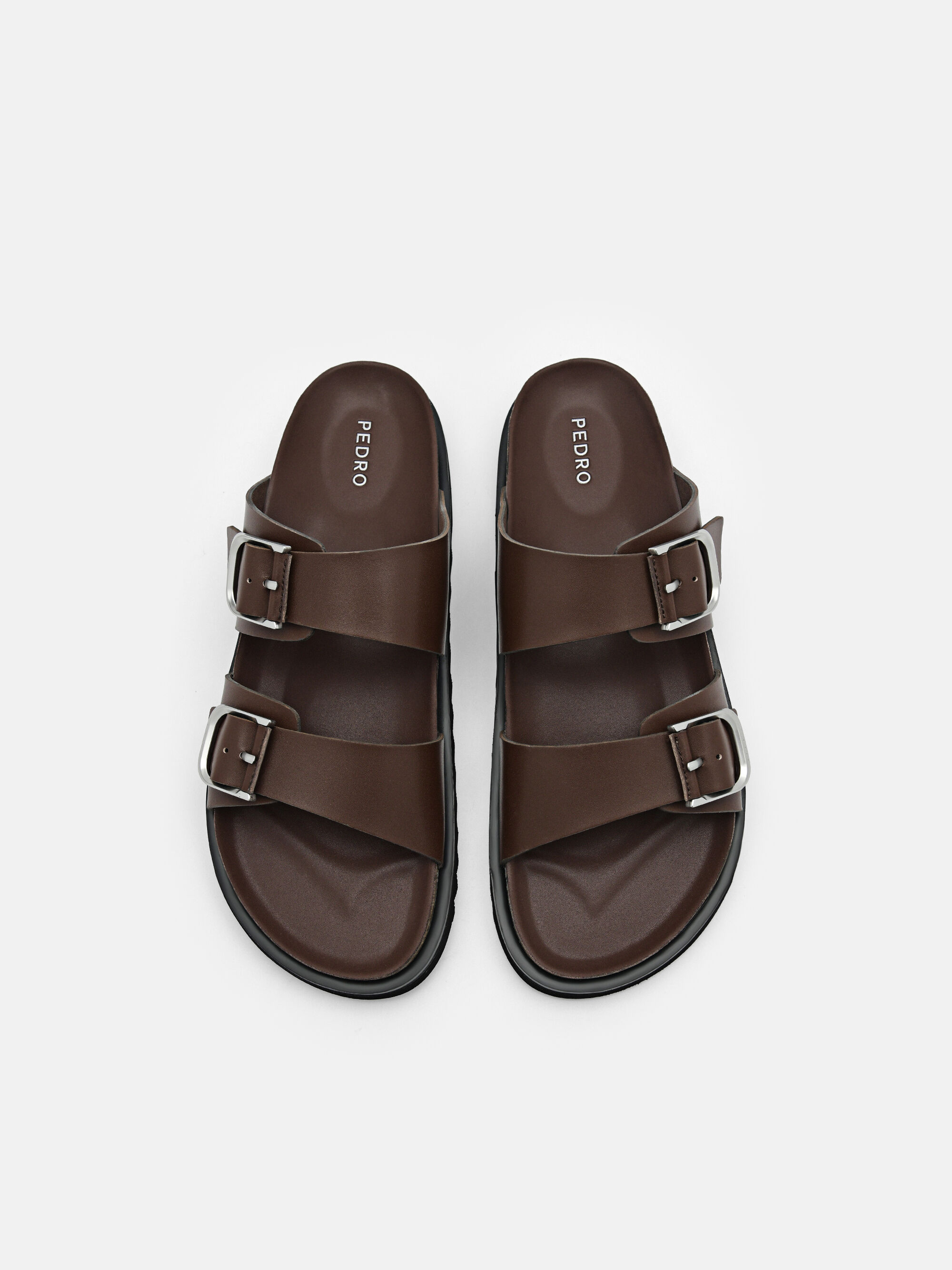 Men's Helix Slide Sandals, Dark Brown