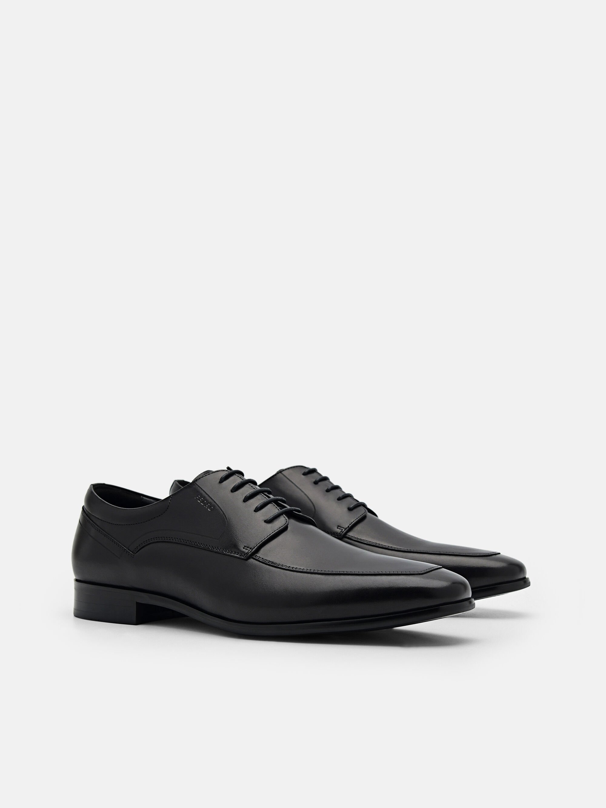 Leather Derby Shoes, Black