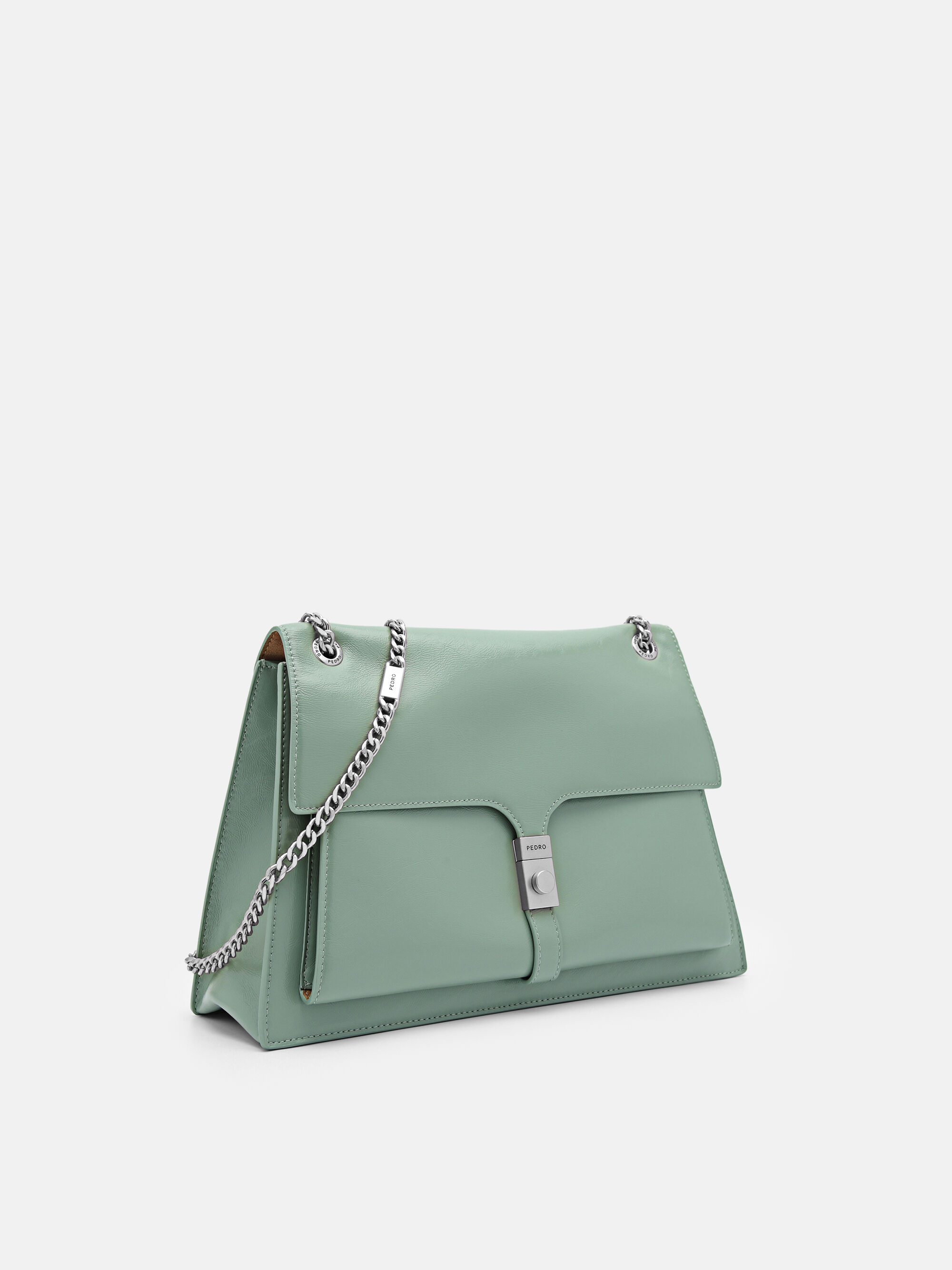 PEDRO Studio Farida Leather Shoulder Bag, Green, hi-res