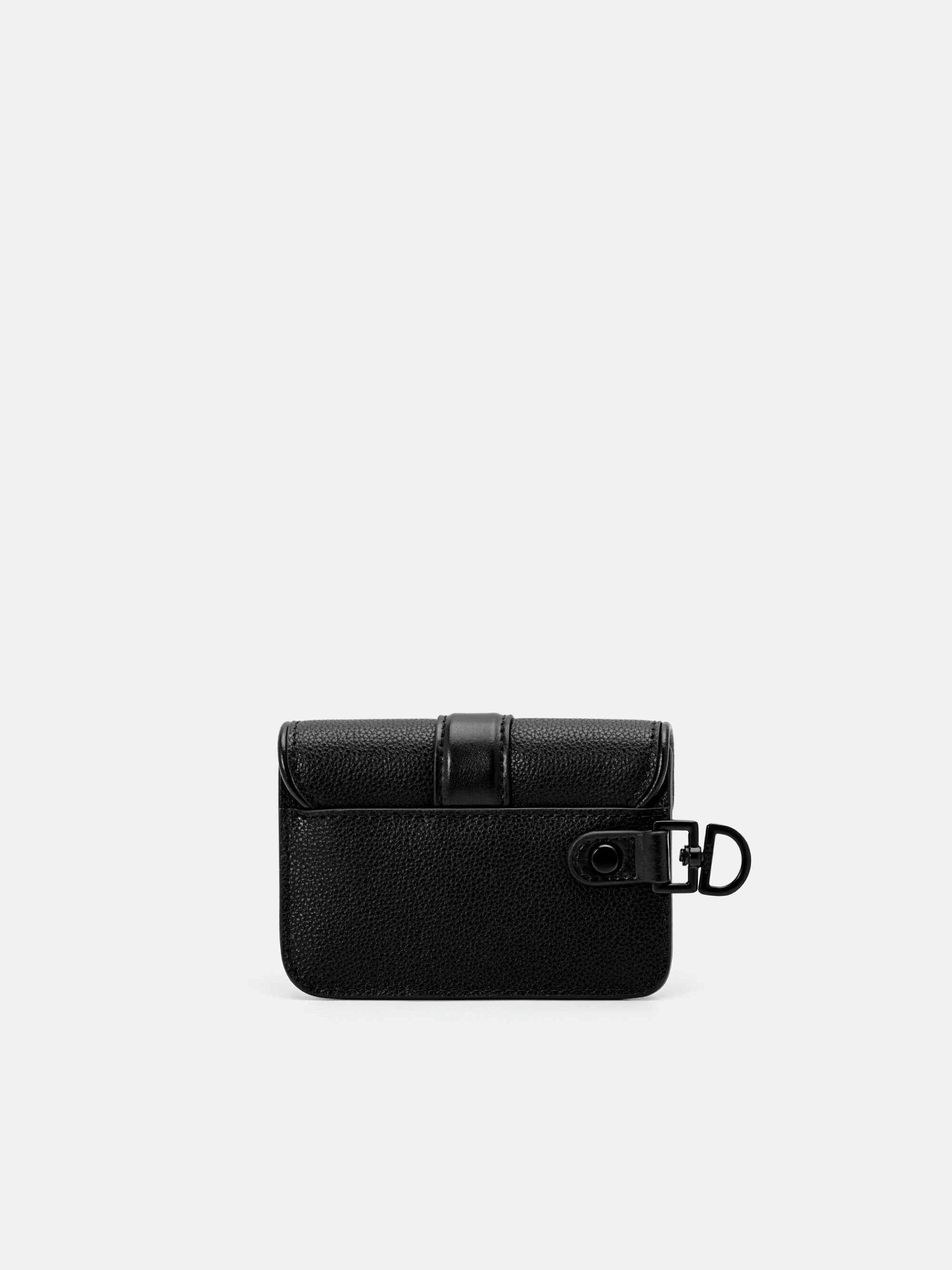 Kane Leather Card Holder, Black, hi-res