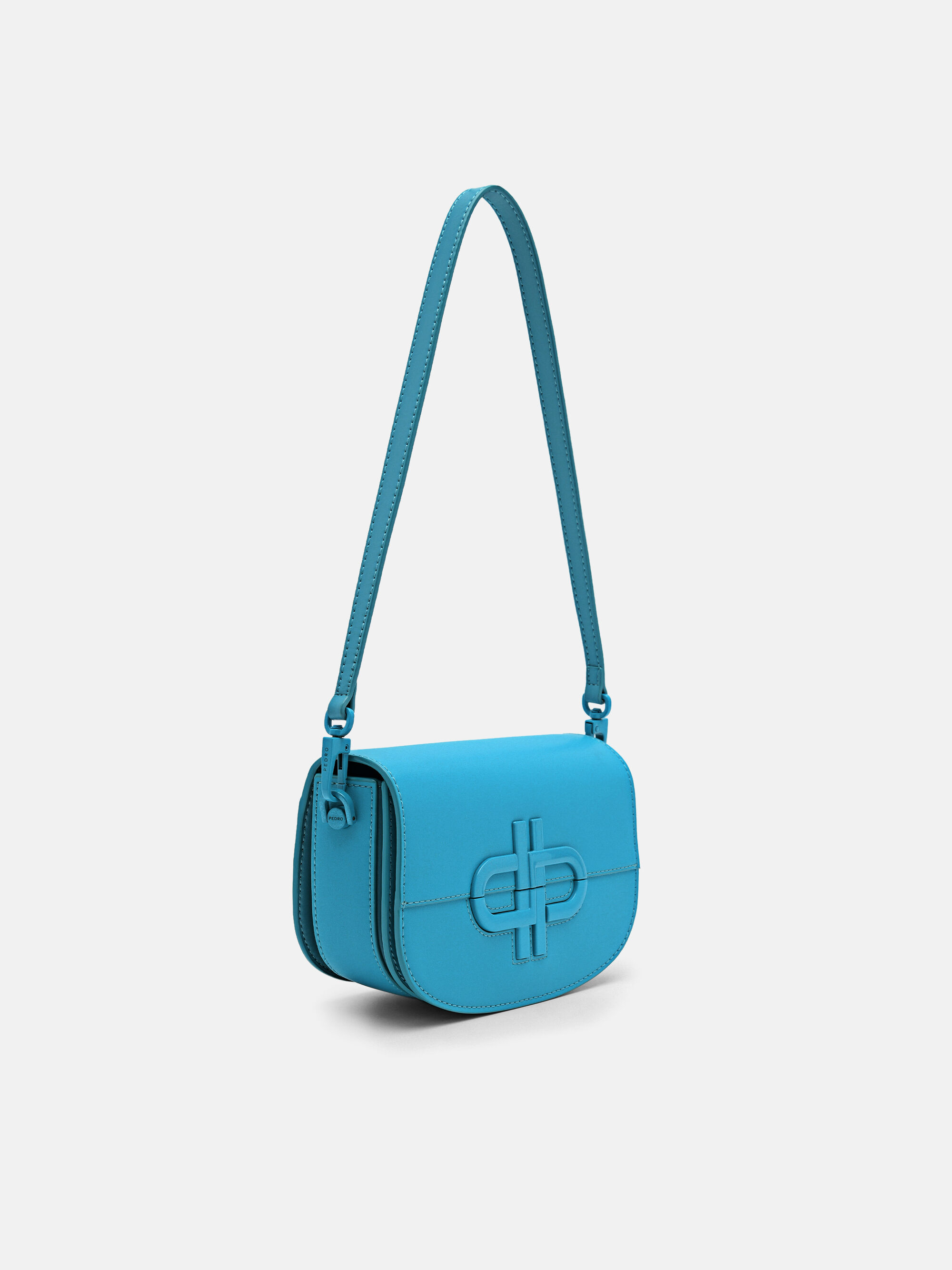 PEDRO Icon Leather Shoulder Bag, Cyan, hi-res