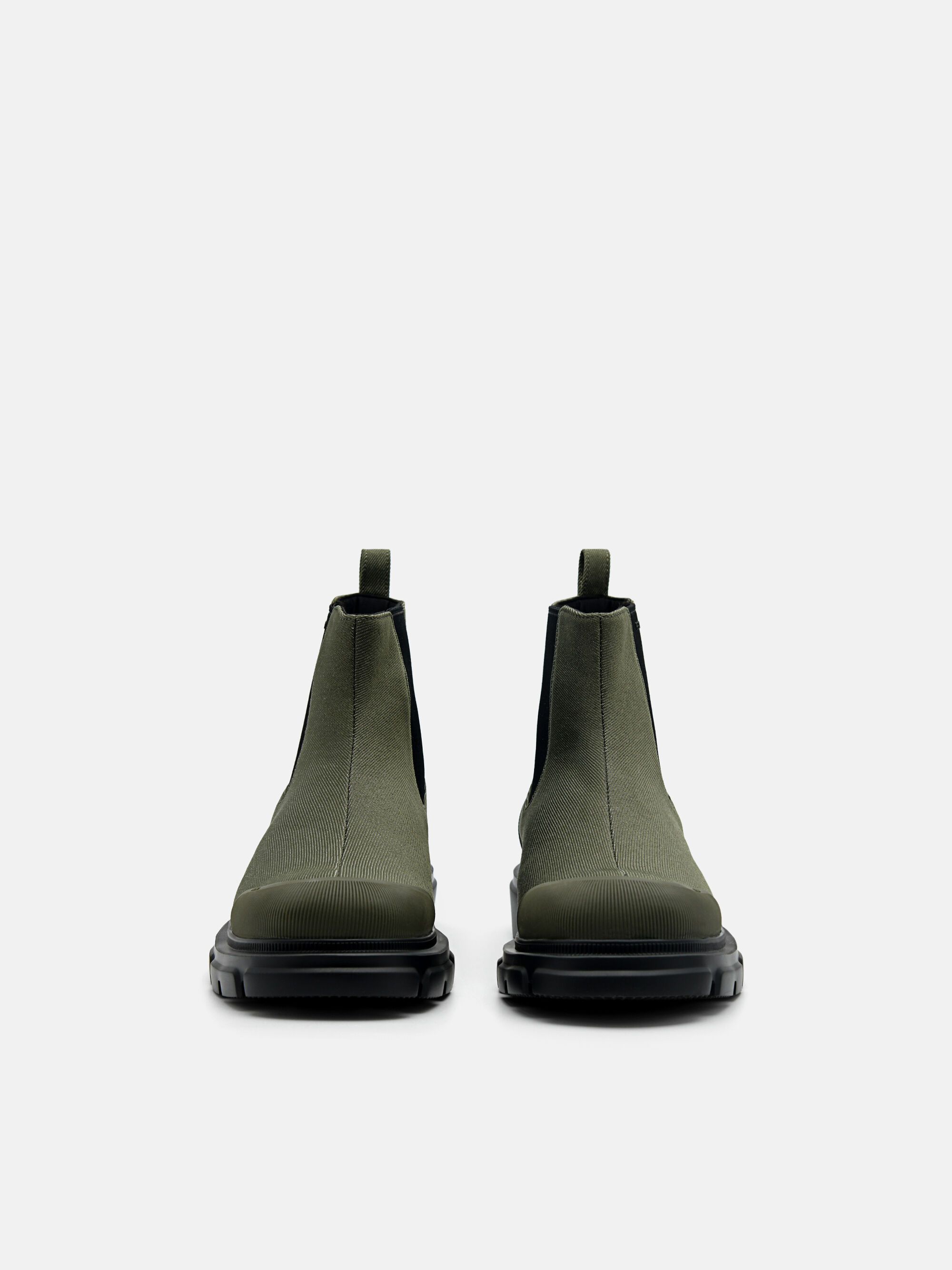 Ellis Leather Chelsea Boots, Military Green, hi-res