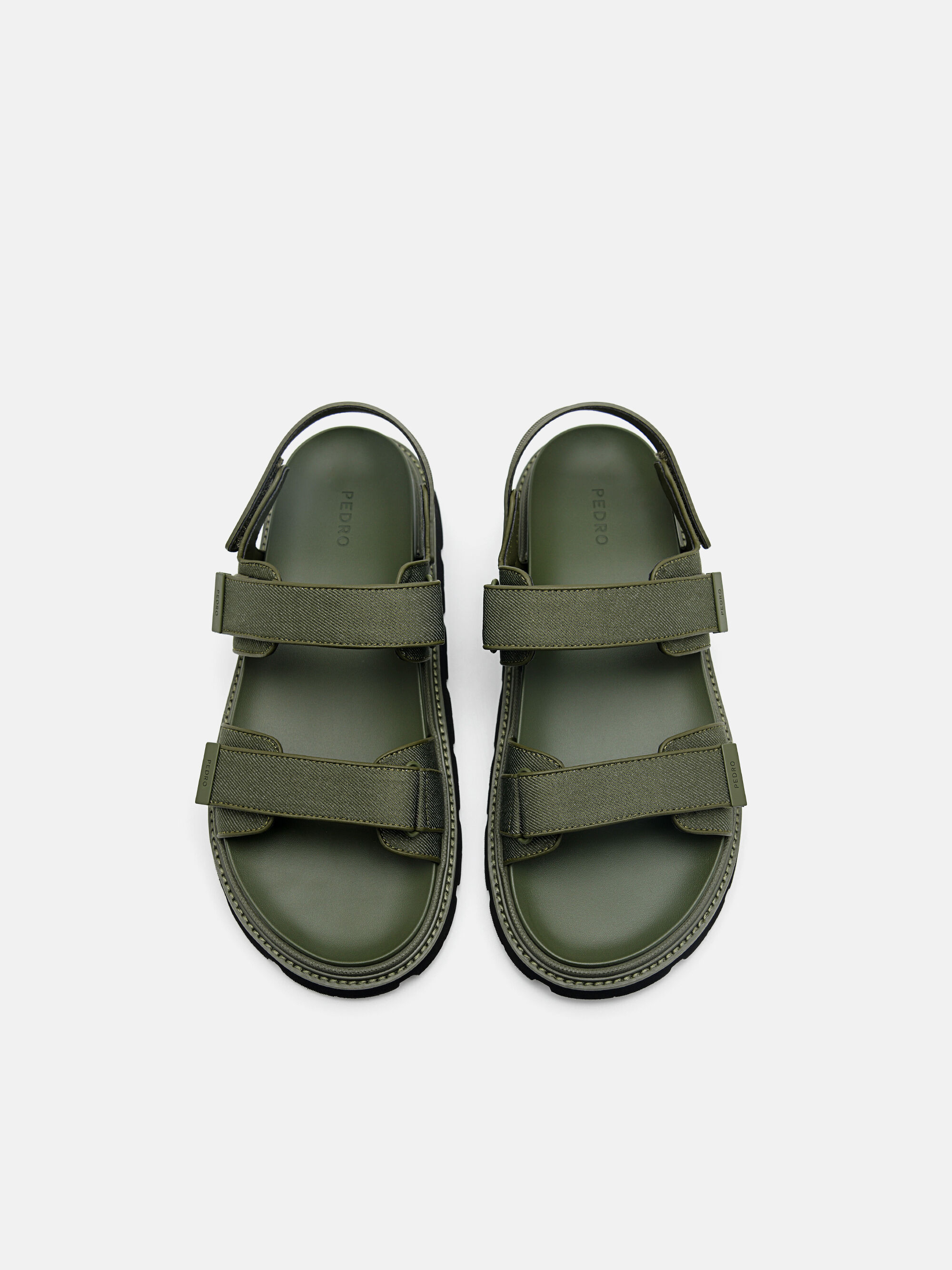 Bryson Backstrap Sandals, Military Green, hi-res