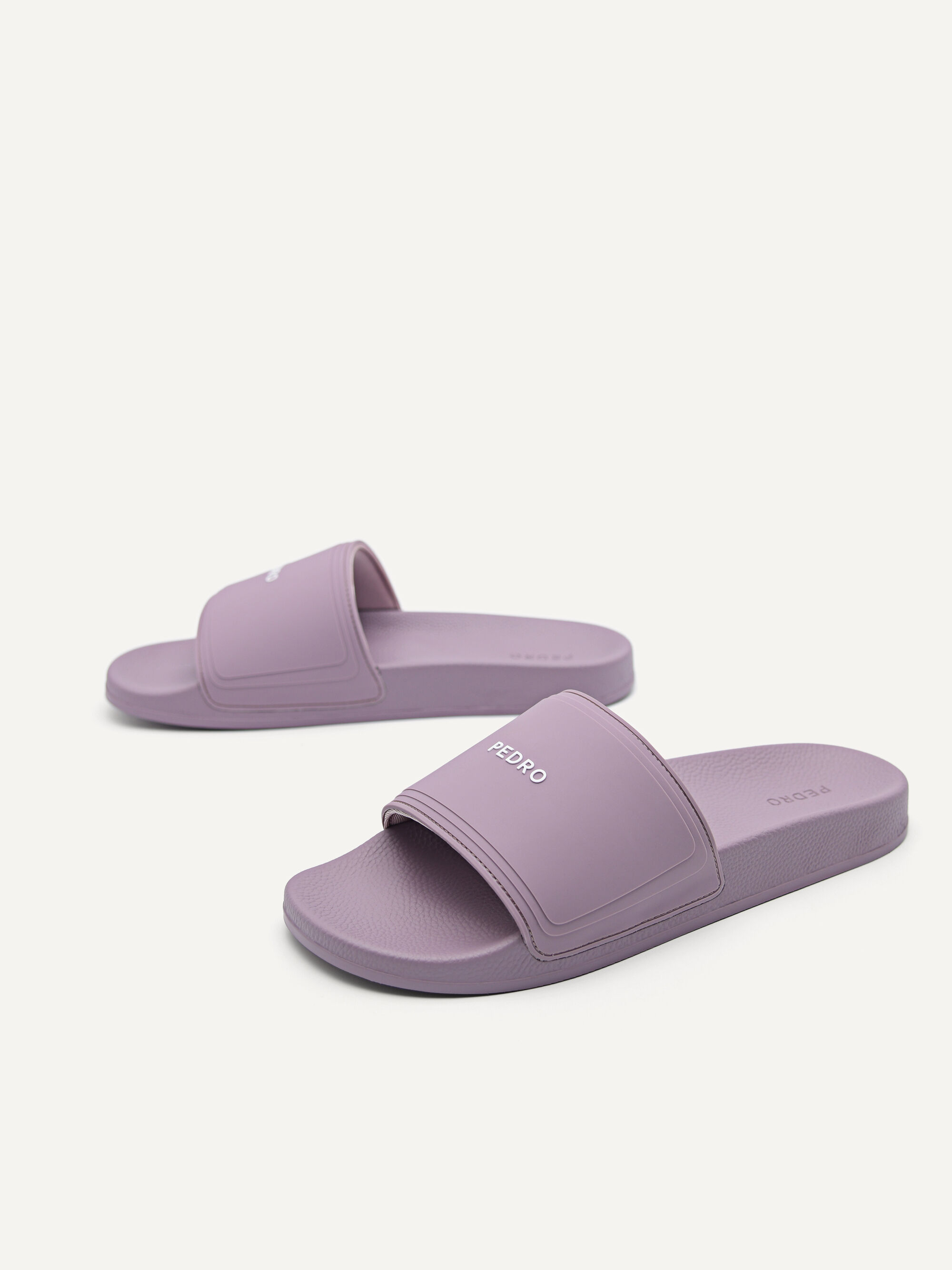 Dép quai ngang bản rộng Casual, Tím Lilac, hi-res