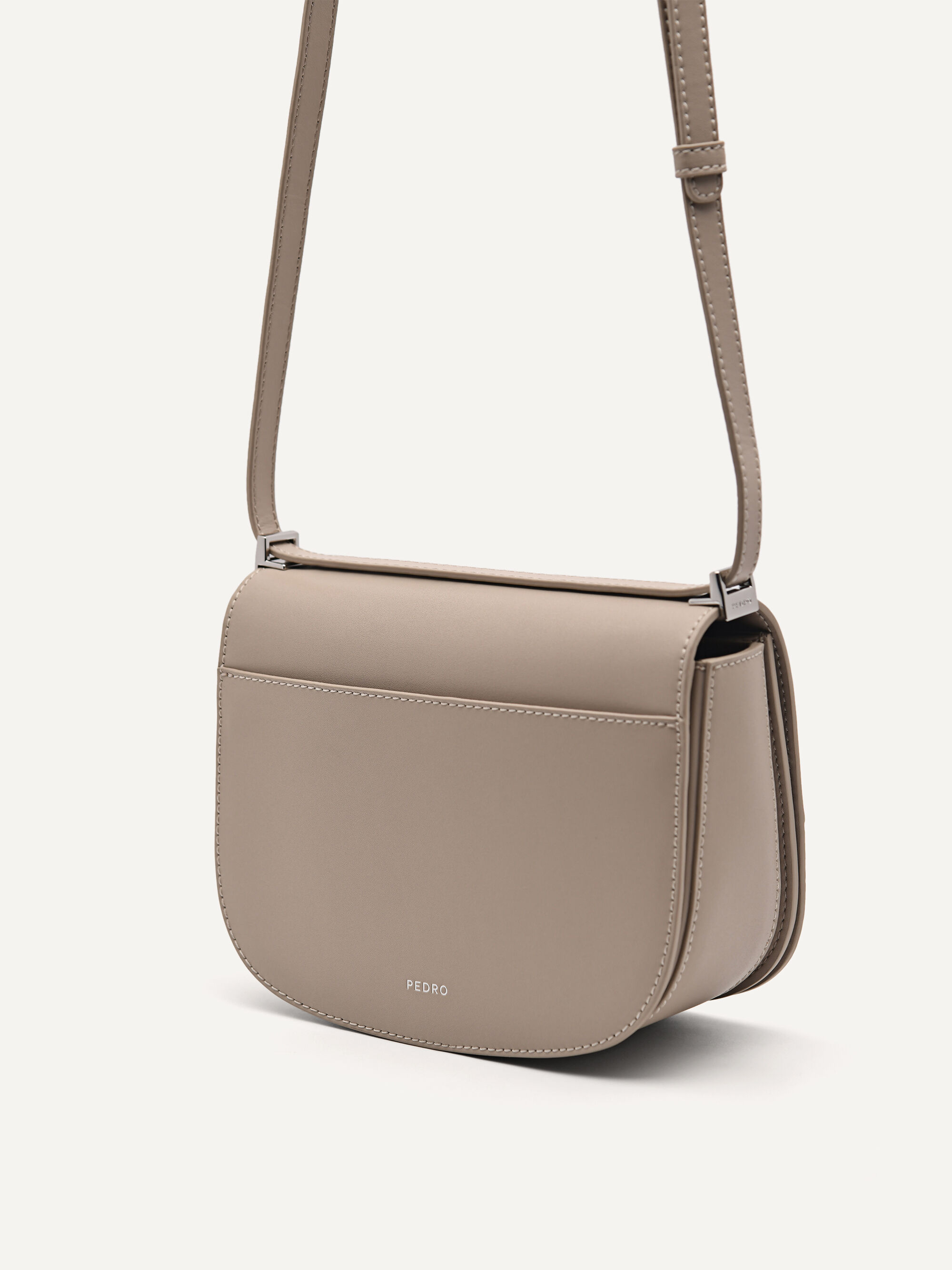 PEDRO Icon Leather Shoulder Bag, Taupe, hi-res