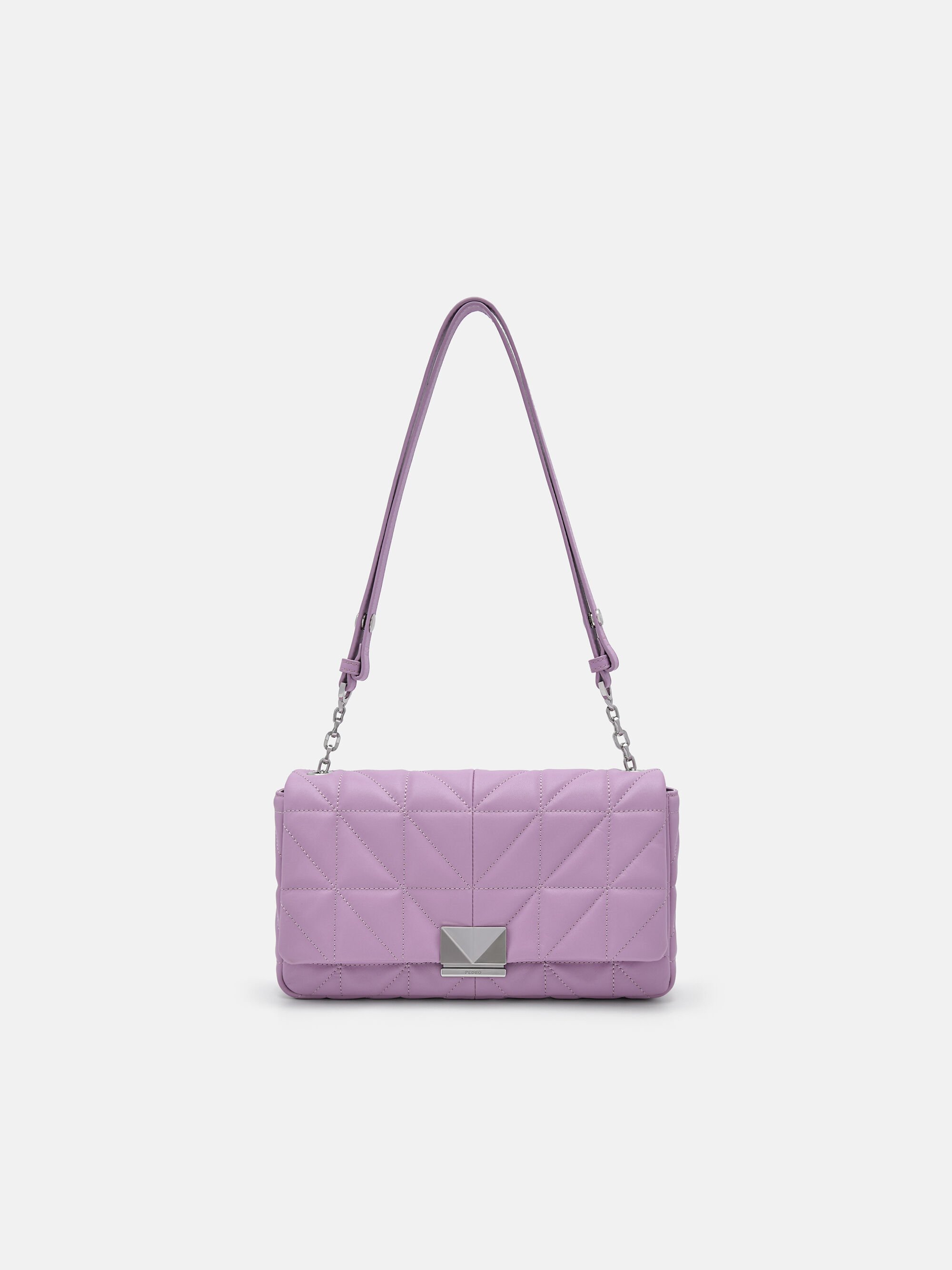 PEDRO Studio Leather Shoulder Bag in Pixel, Purple, hi-res