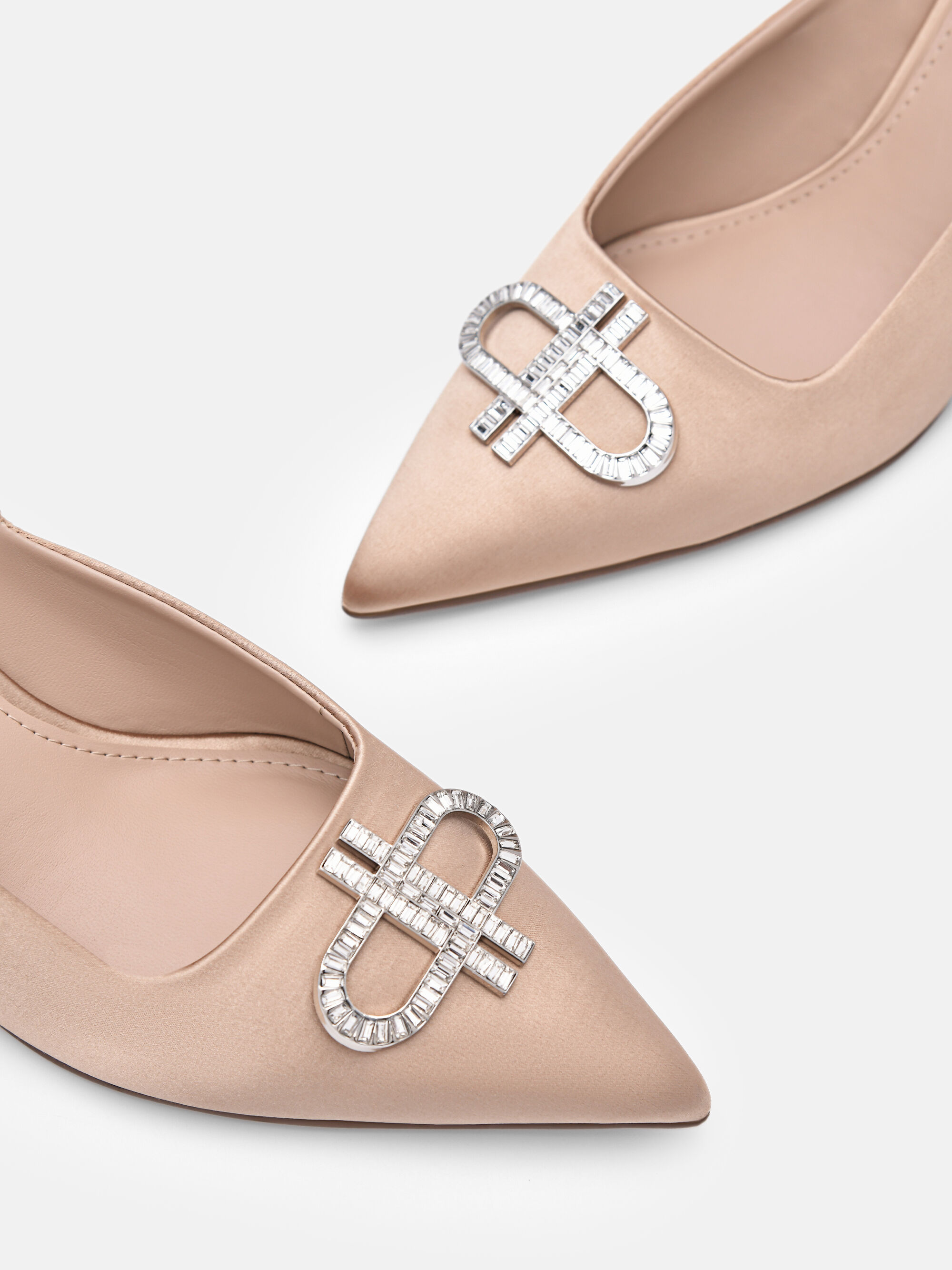 PEDRO Icon Satin Pumps, Nude, hi-res