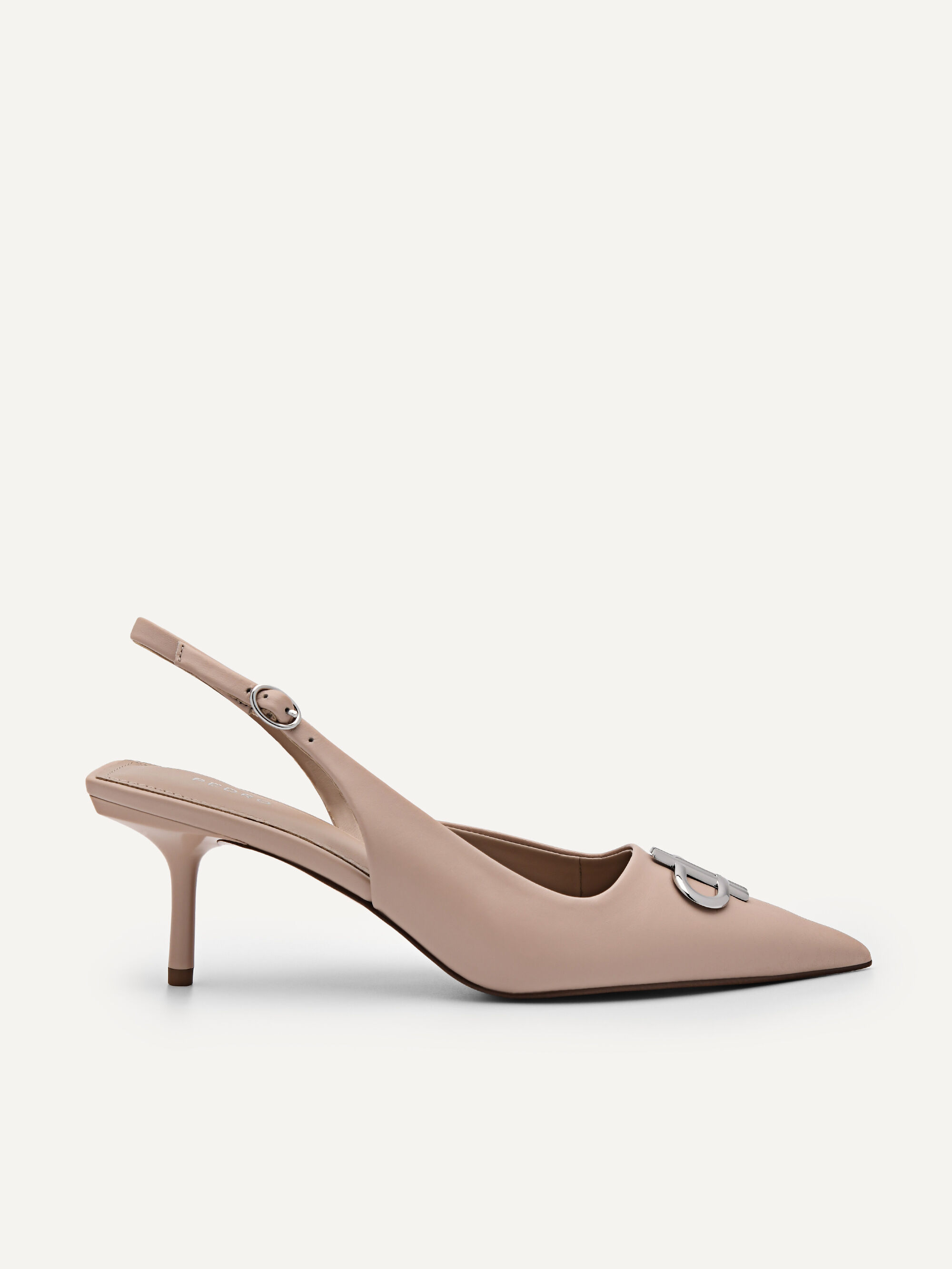 PEDRO Icon Leather Slingback Pumps, Nude, hi-res