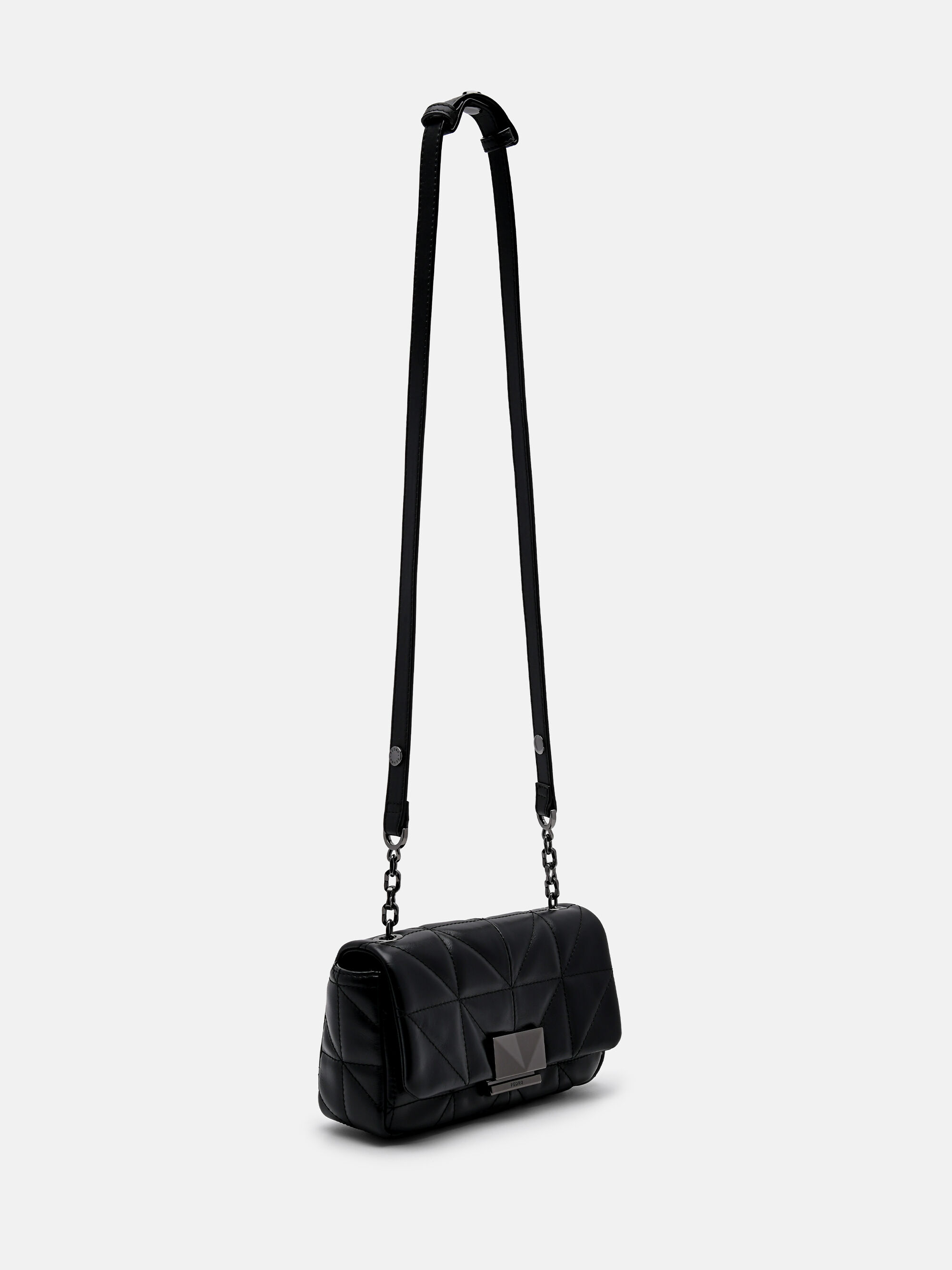 PEDRO Studio Leather Mini Shoulder Bag in Pixel, Black, hi-res