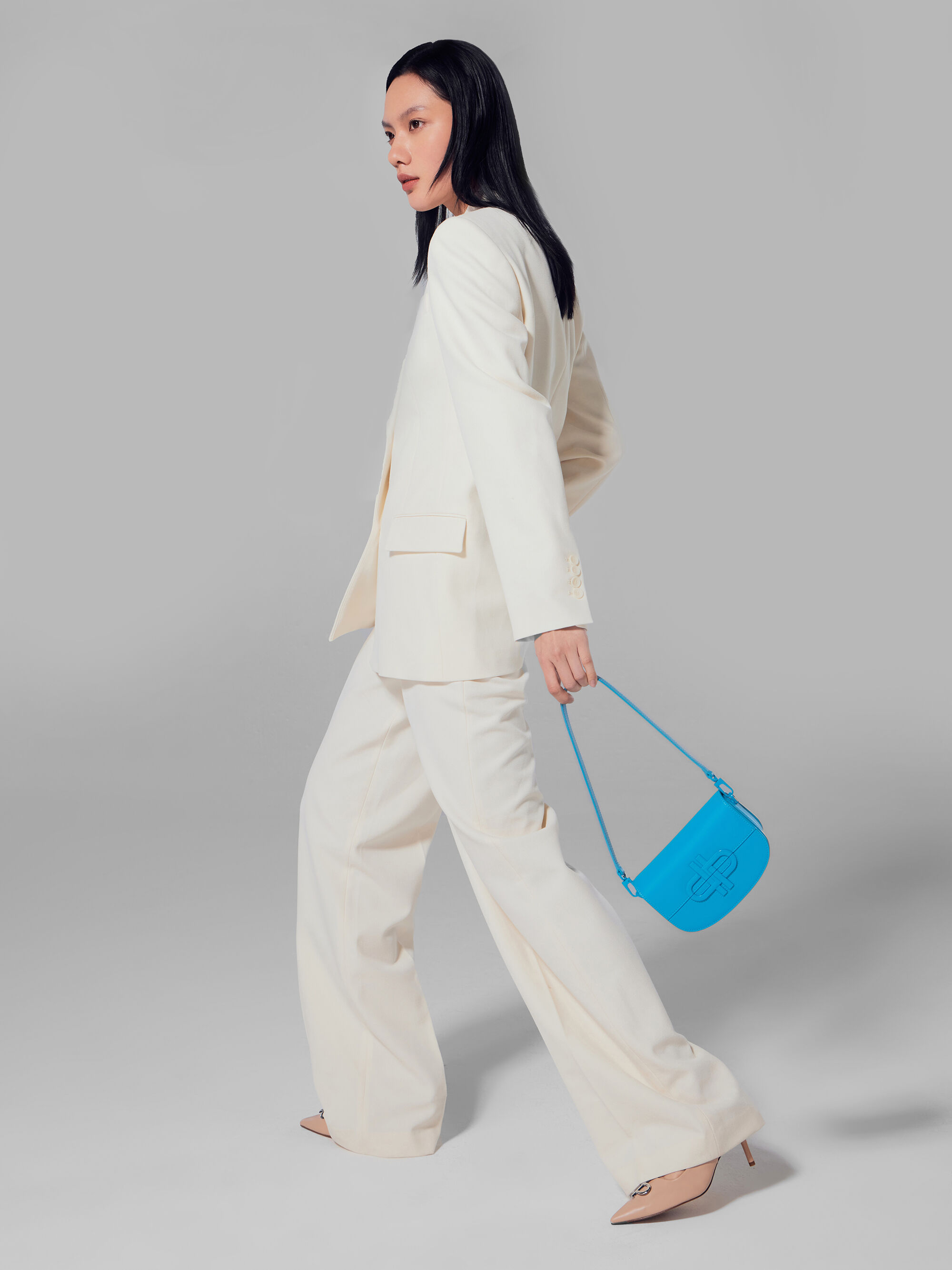 PEDRO Icon Leather Shoulder Bag, Cyan, hi-res