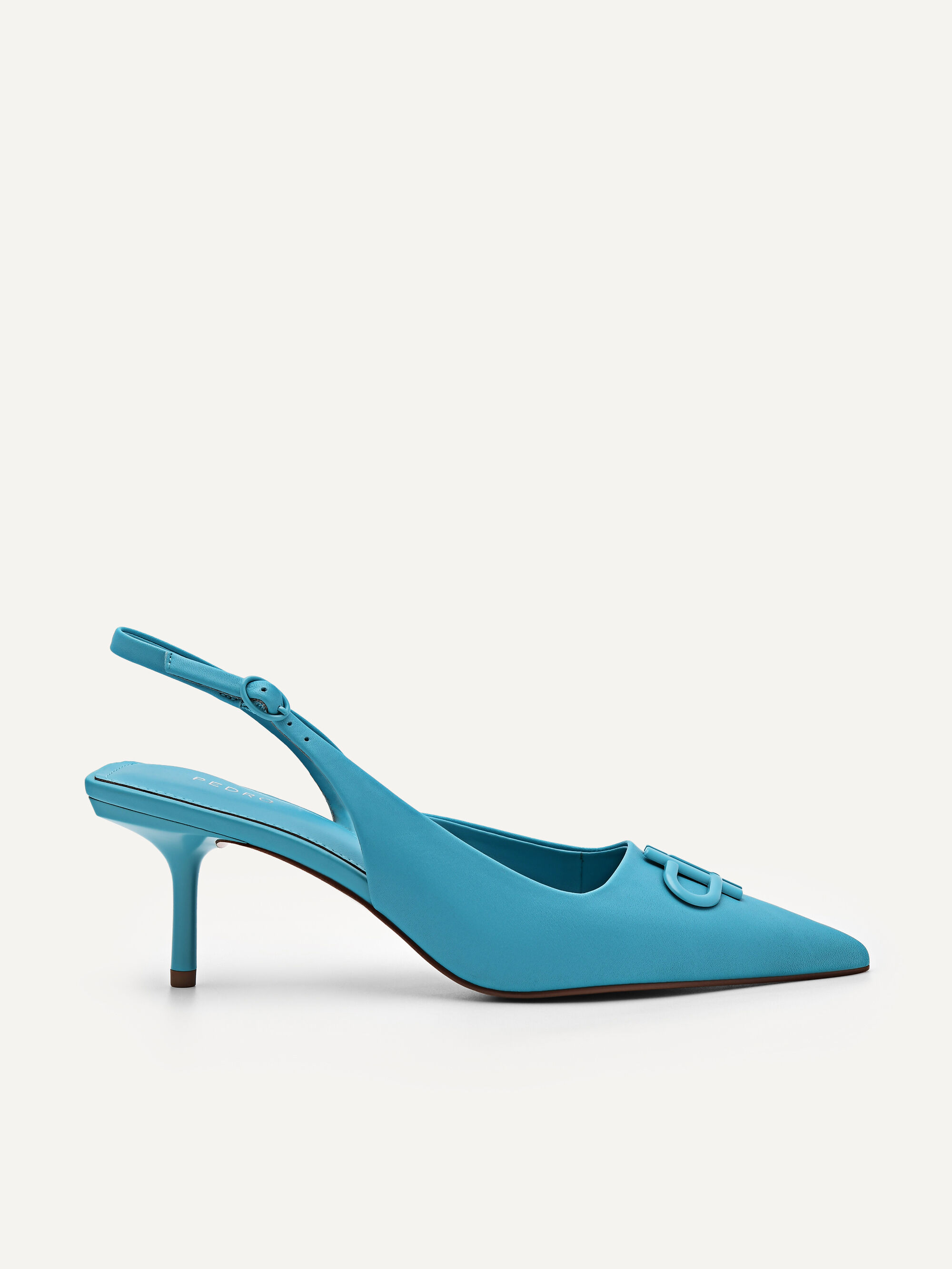 PEDRO Icon Leather Slingback Pumps, Cyan, hi-res