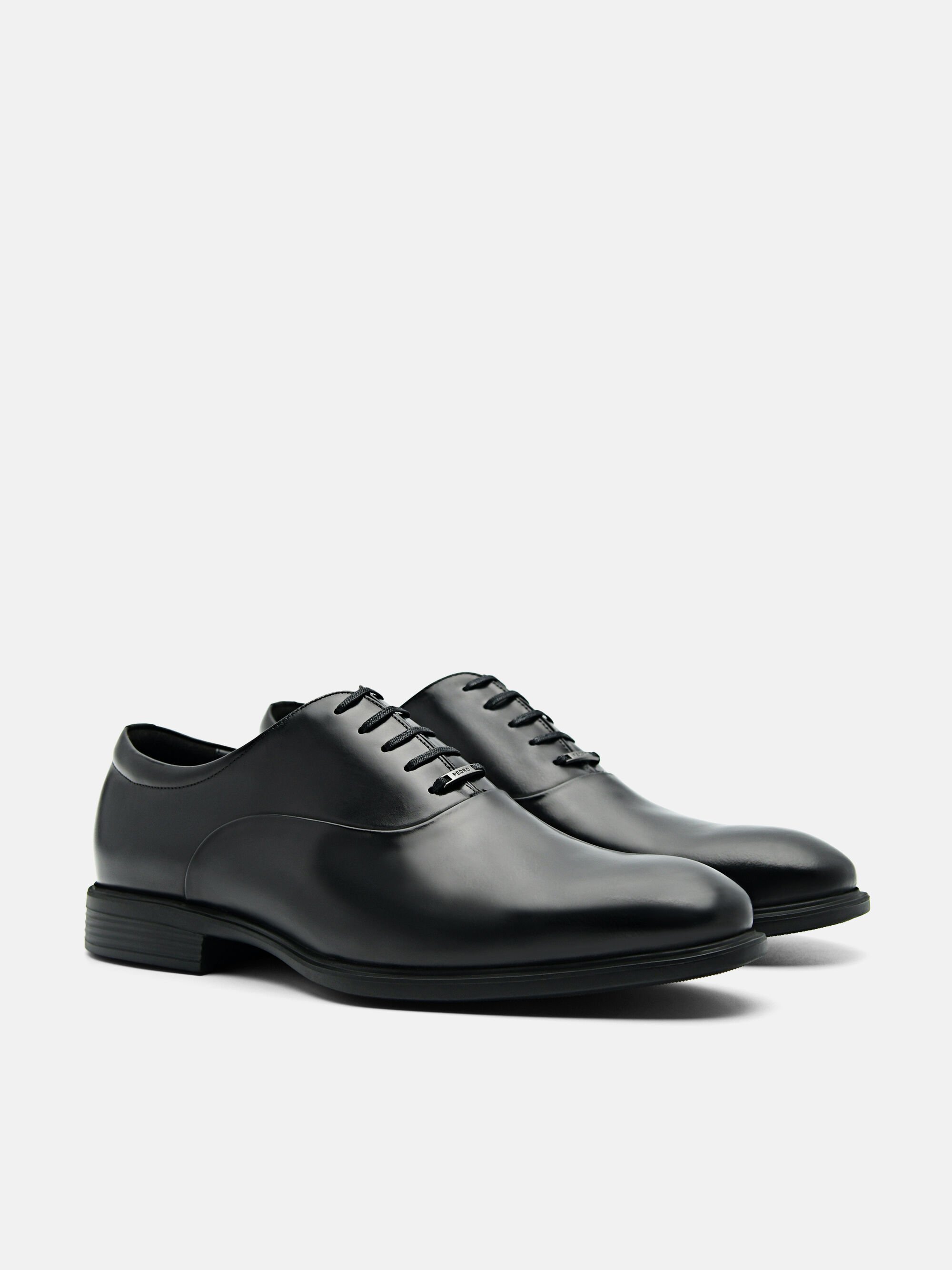 Altitude Lightweight Leather Oxford Shoes, Black, hi-res